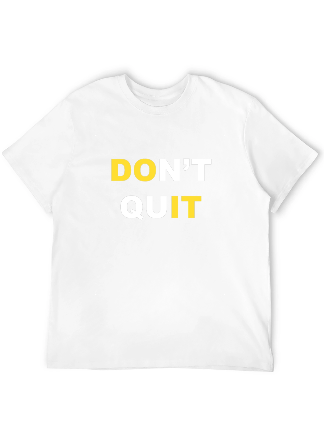 Motivational 'Don't Quit' Graphic T-Shirt - Black - 12