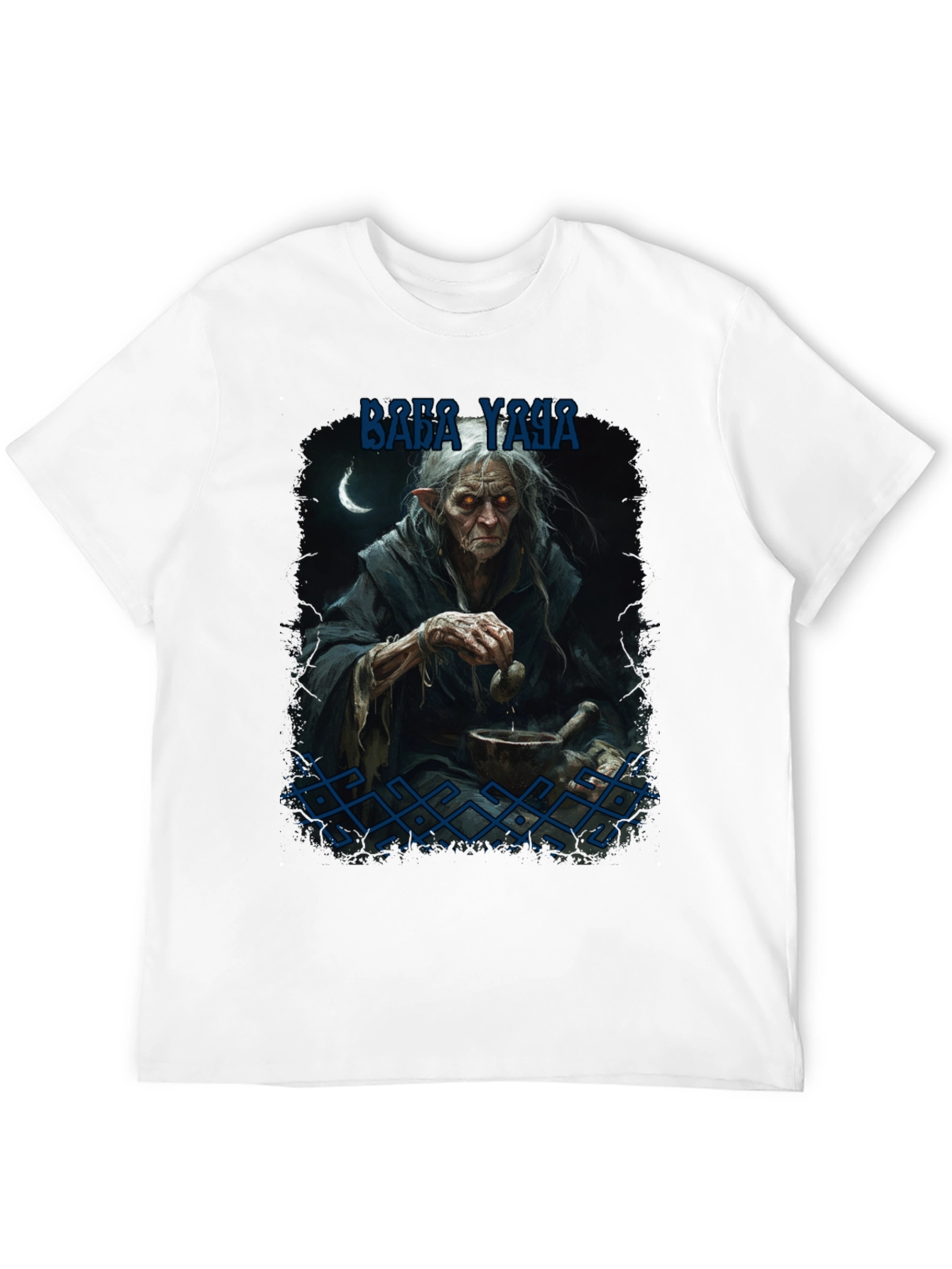 Black Baba Yaga Graphic Tee - Dark Fantasy Style view 12