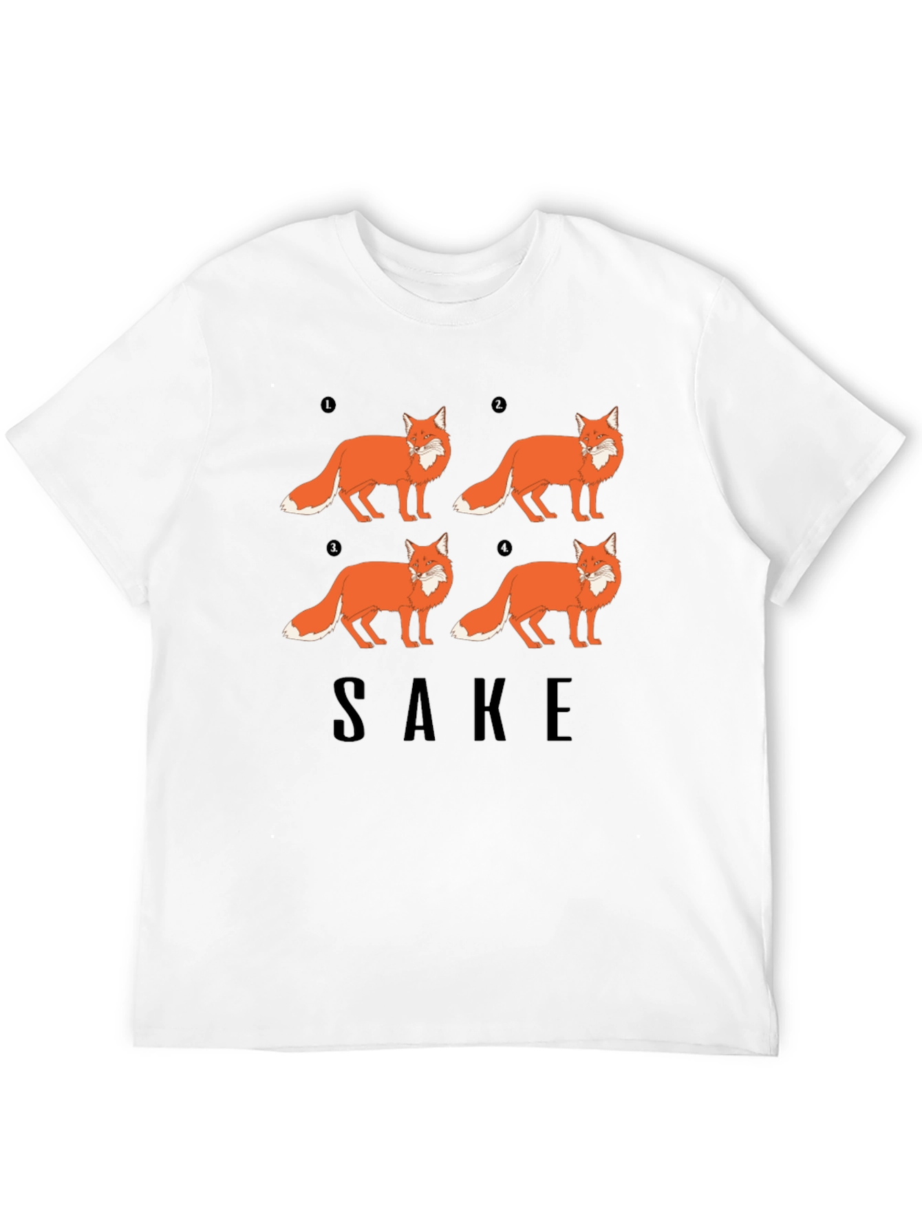 Black Fox Sake Funny Graphic T-Shirt - Soft Cotton Tee view 12