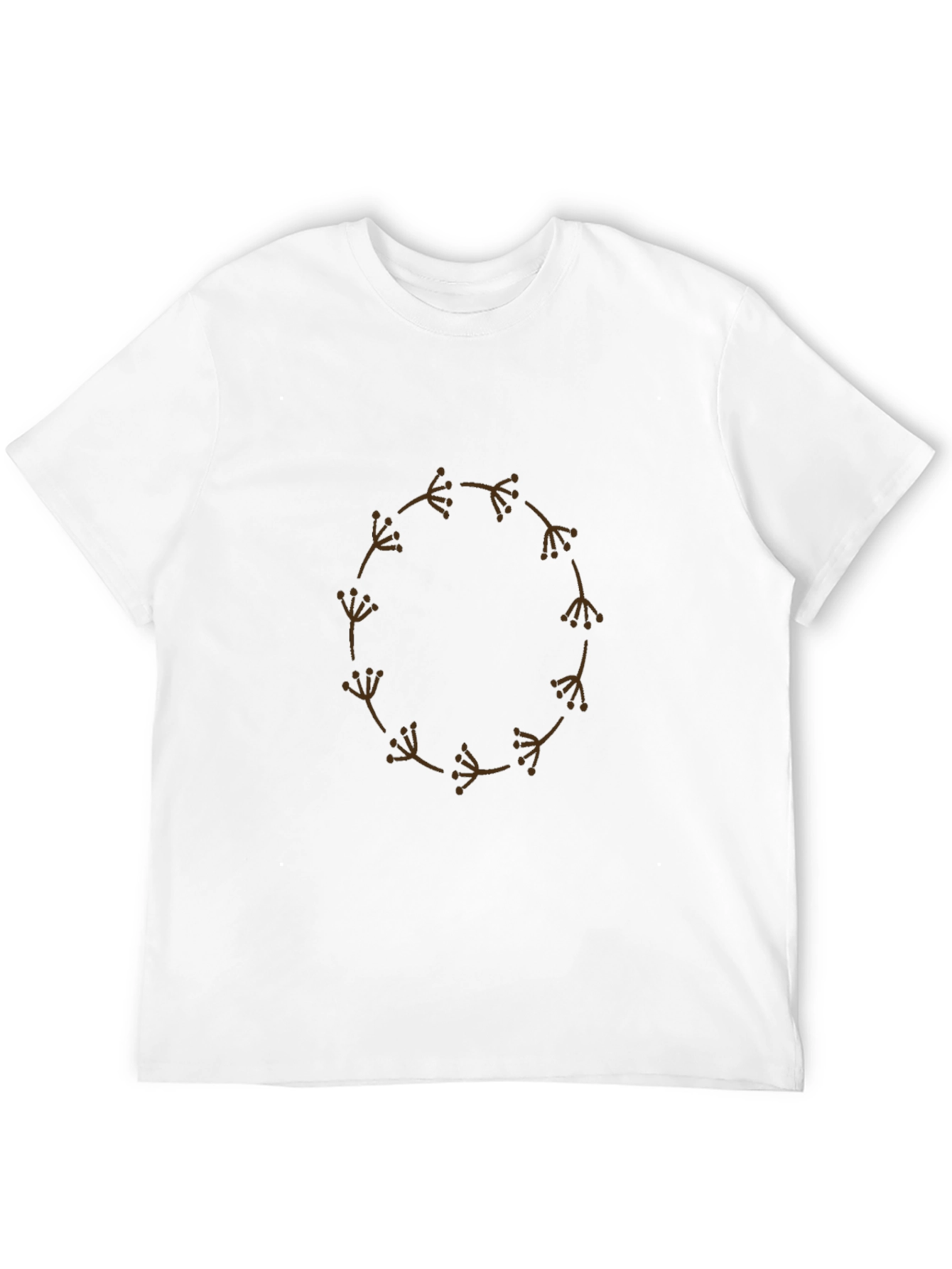 Black Black Tee with Floral Wreath Design view 12