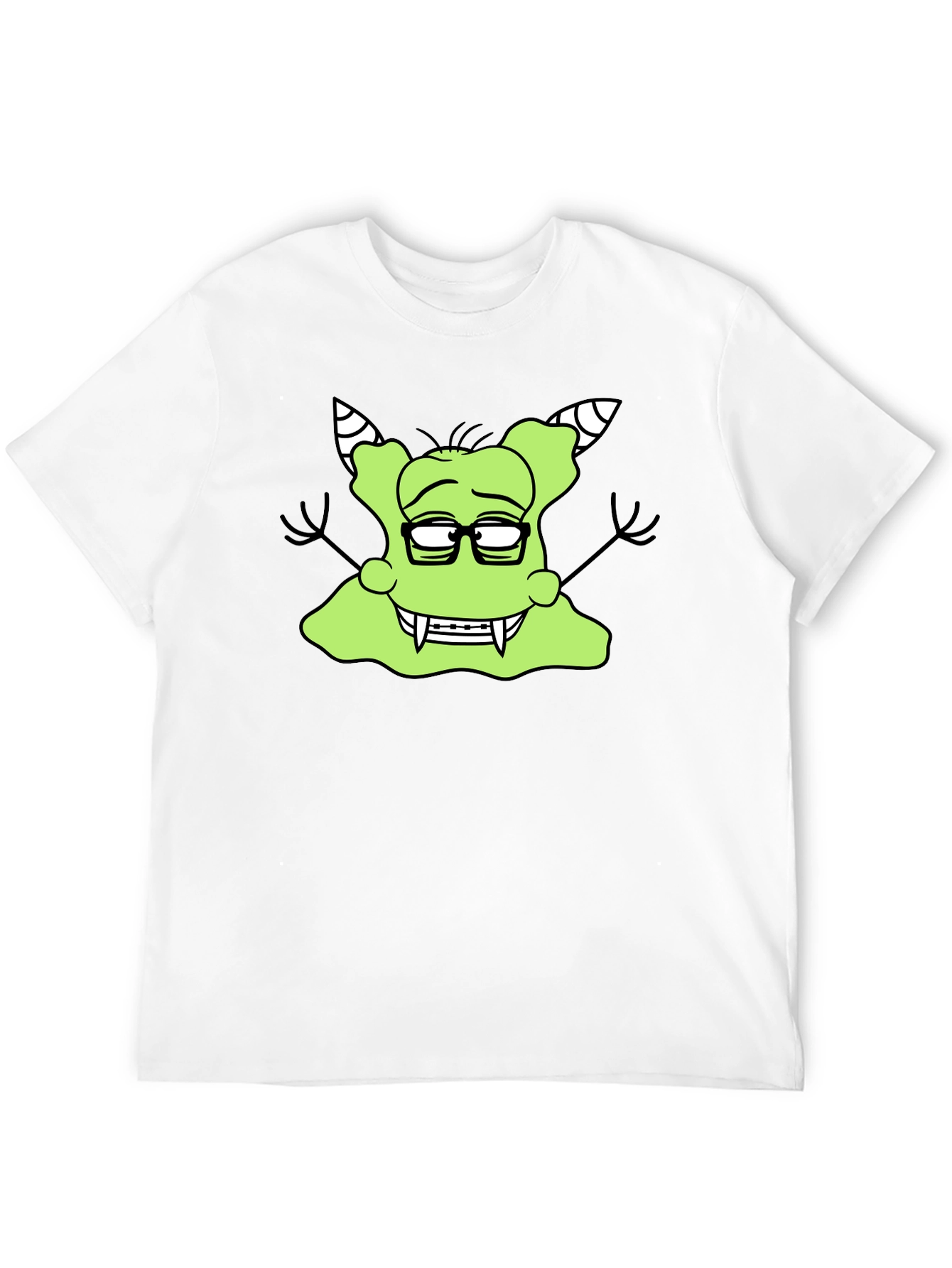 Black Nerdy Green Monster Graphic T-Shirt view 12
