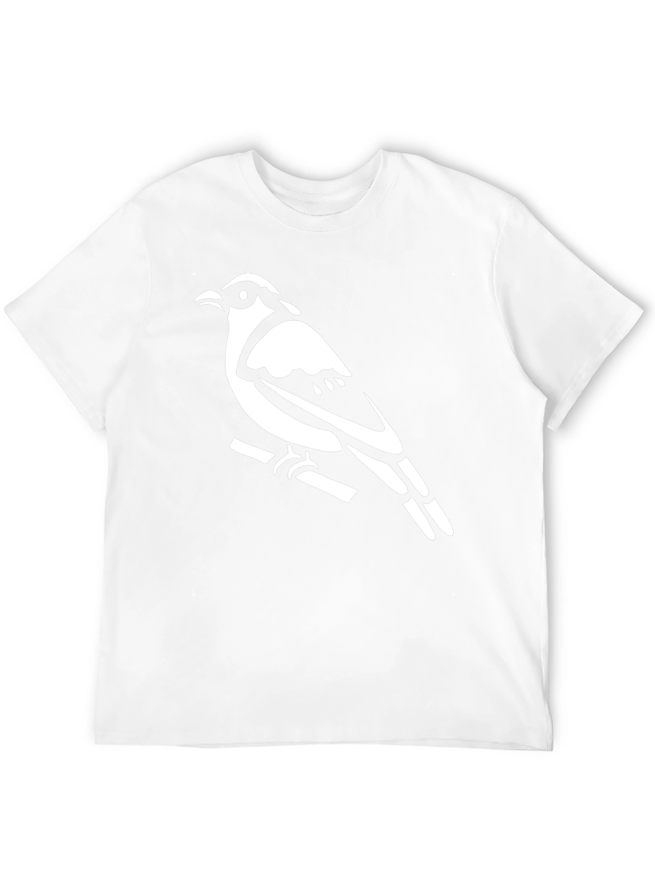 Black Bird on Branch Graphic Tee - Black Cotton Shirt view 12