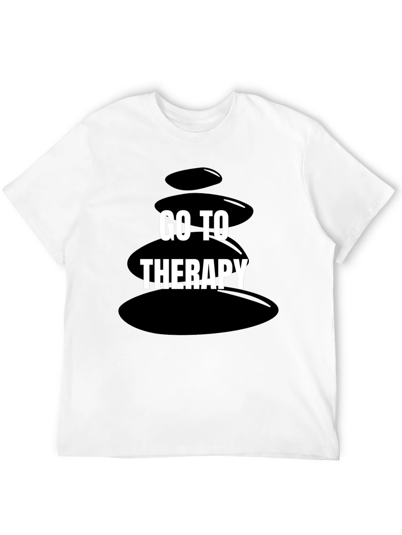 Black Go To Therapy Graphic T-Shirt - Black Humor Tee view 12