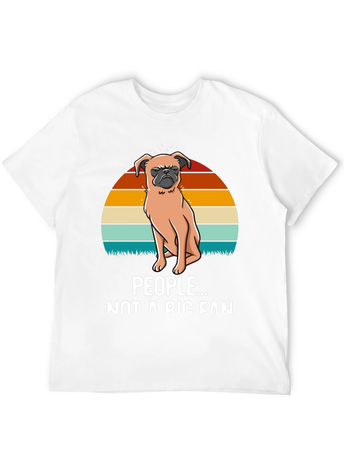 Black Grumpy Pug Tee - Not a People Person view 12