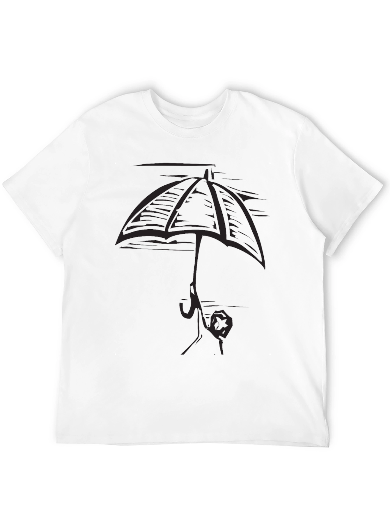 Black Umbrella Graphic Tee - Stylish & Unique view 12