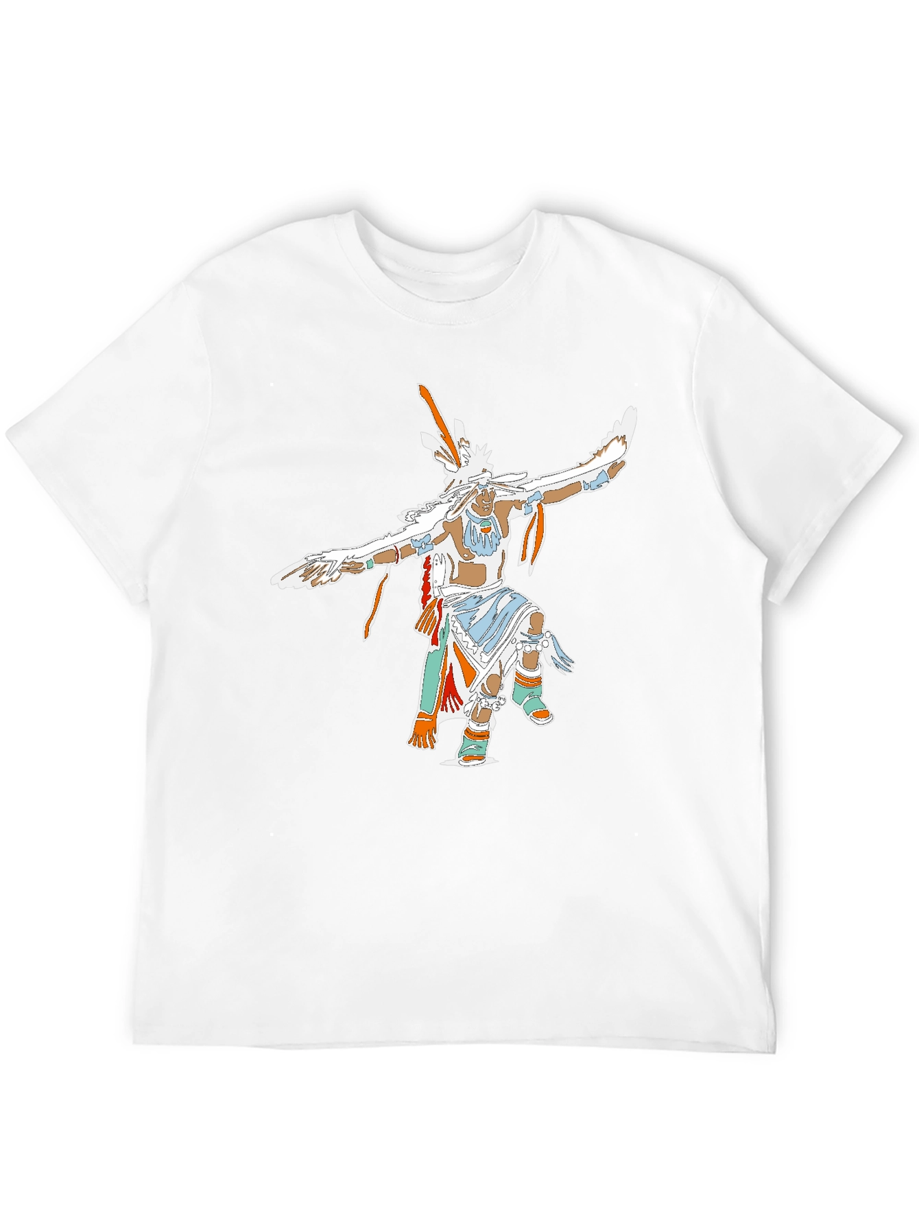 Black Native American Dancer Graphic T-Shirt view 12