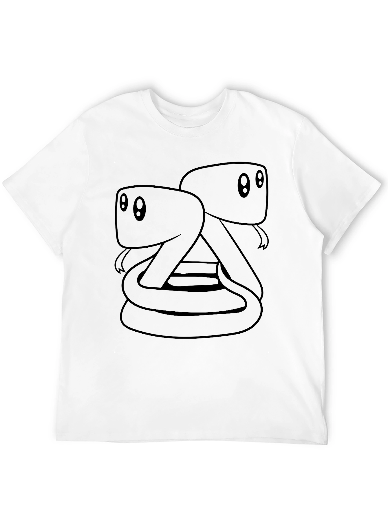 Black Two-Headed Snake T-Shirt - Unique Graphic Tee view 12