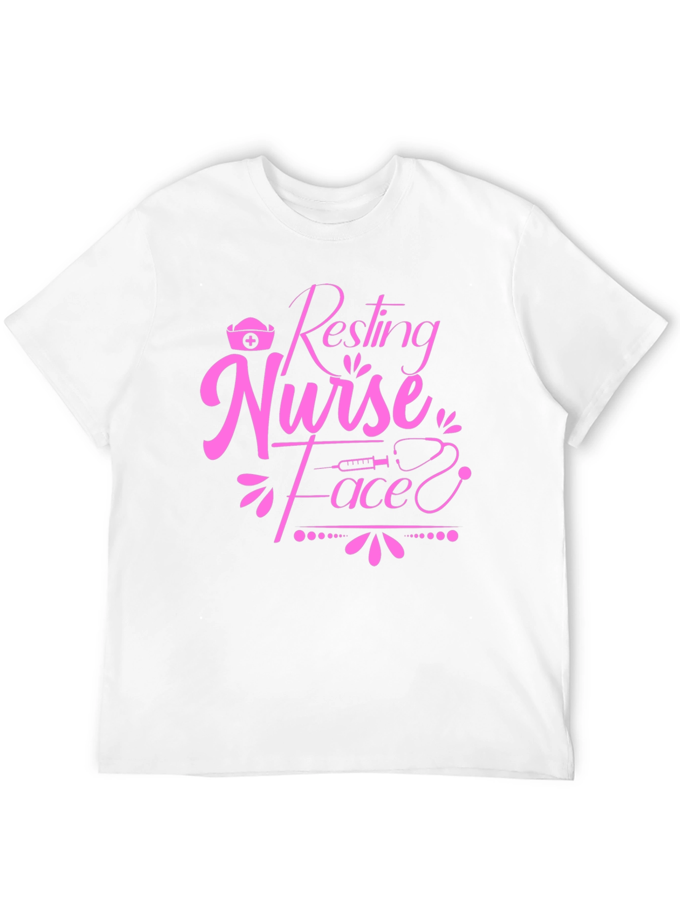 Black Resting Nurse Face T-Shirt - Novelty Graphic Tee view 12