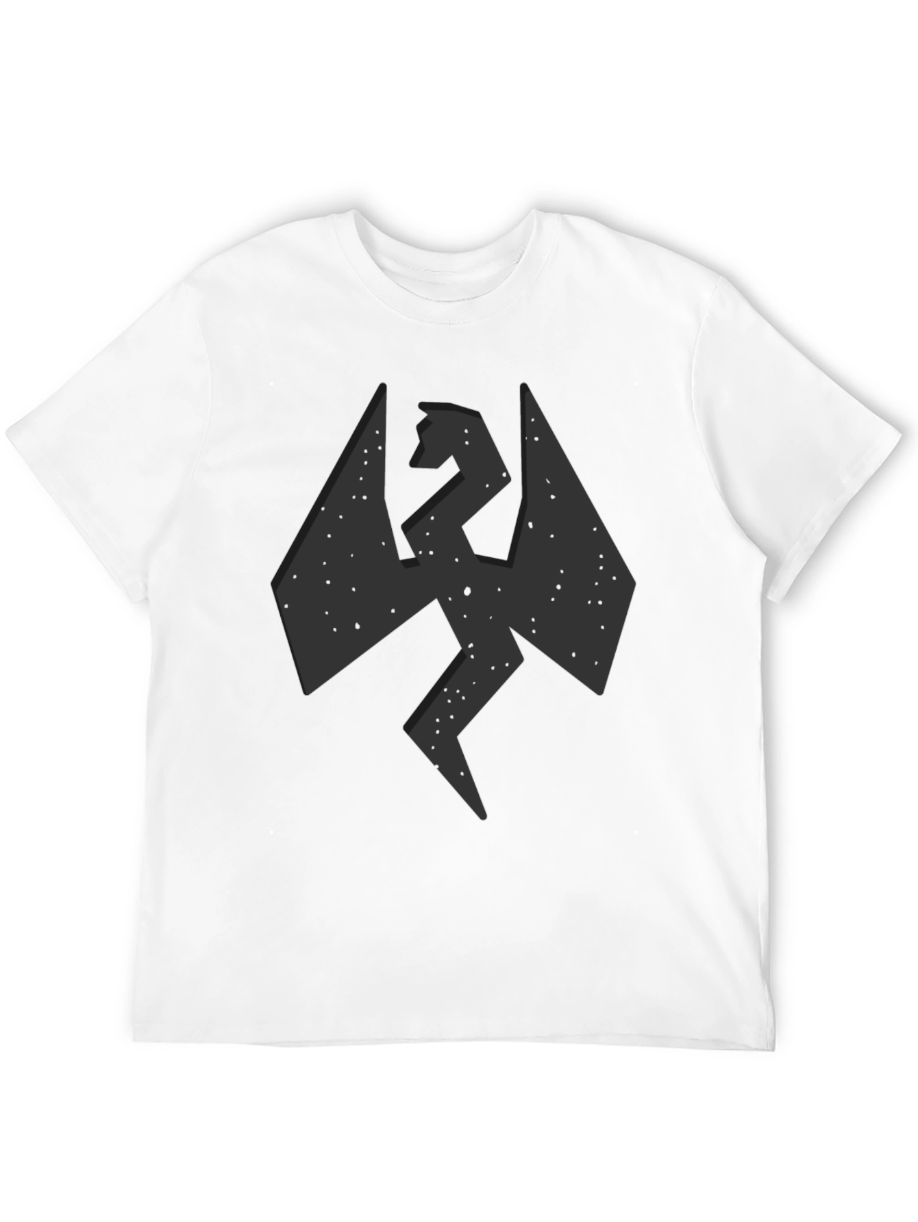 Black Men's Black Graphic Tee - Dragon Design view 12