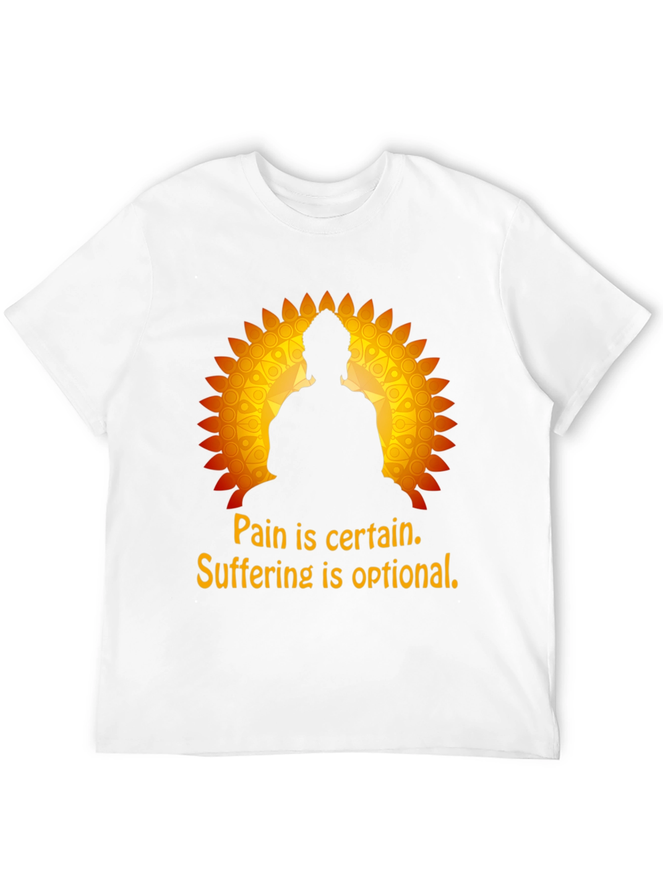 Black Pain and Suffering Buddha Graphic T-Shirt view 12