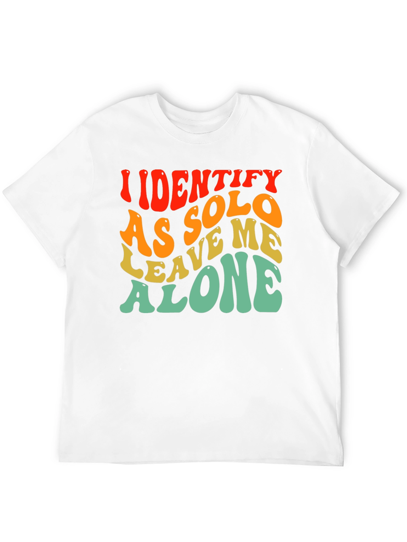 Black Identify As Solo T-Shirt - Introvert Tee view 12