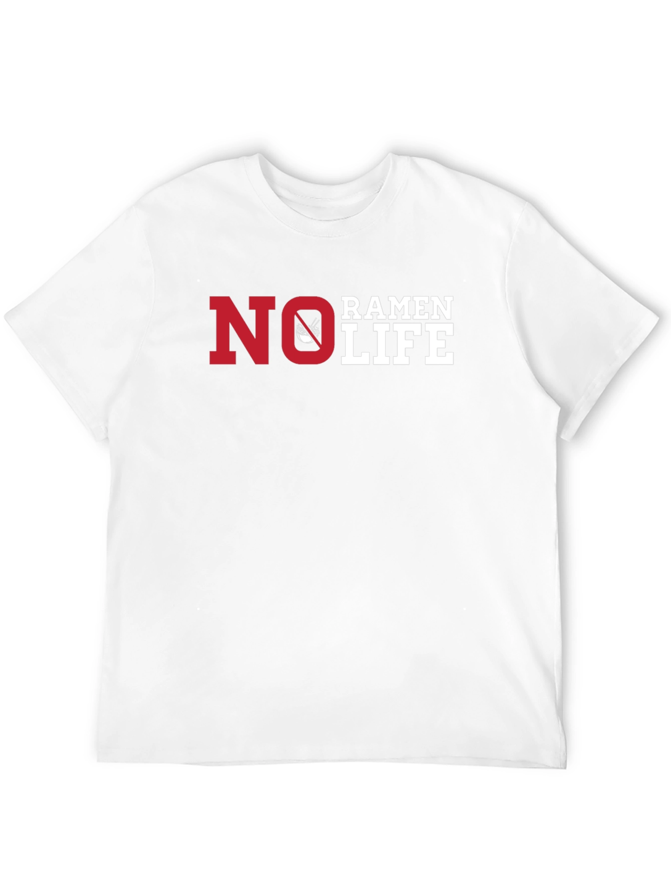 Black No Ramen Life Black T-Shirt Funny Graphic Tee view 12