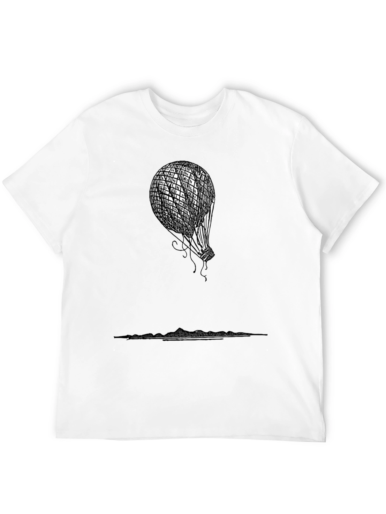 Black Black Hot Air Balloon Graphic Tee view 12