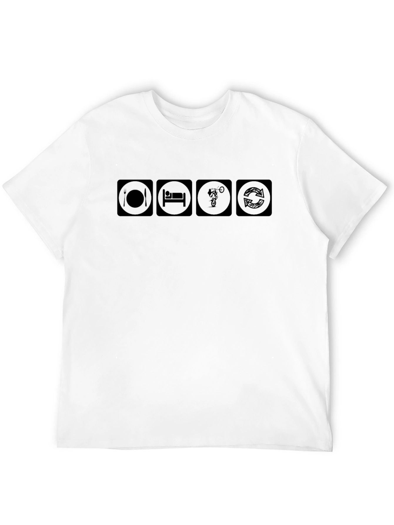 Black Eat Sleep Lift Repeat Graphic T-Shirt view 12