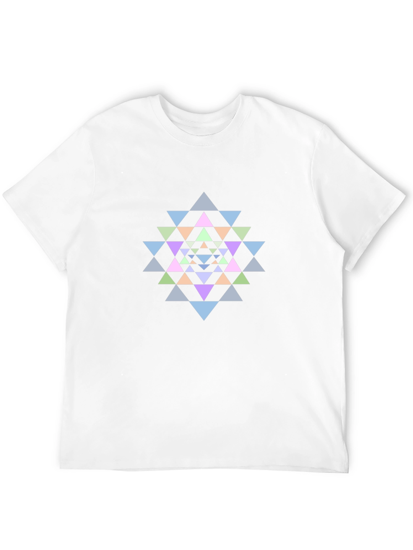 Black Geometric Mandala Graphic Tee - Black Cotton T-Shirt view 12