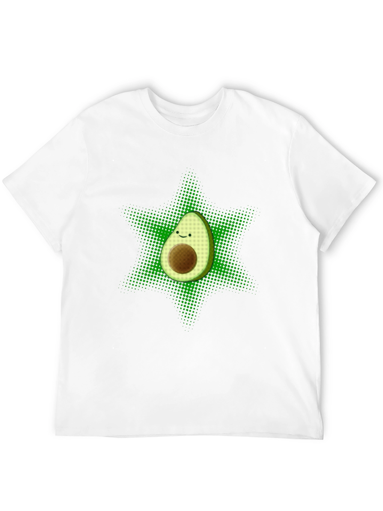 Black Funny Avocado Star T-Shirt - Black view 12