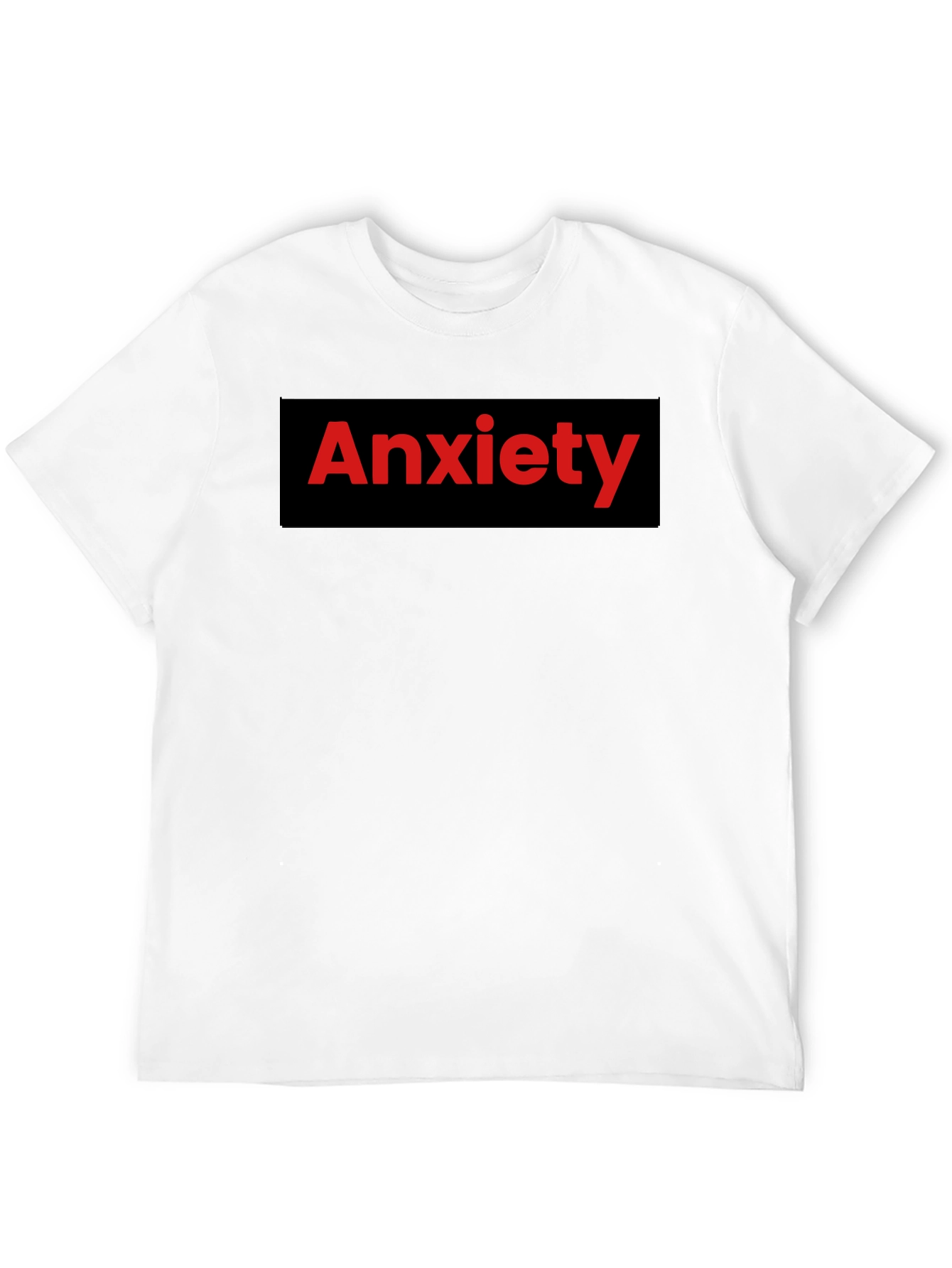 Black Anxiety Graphic Tee - Black Cotton Comfort view 12