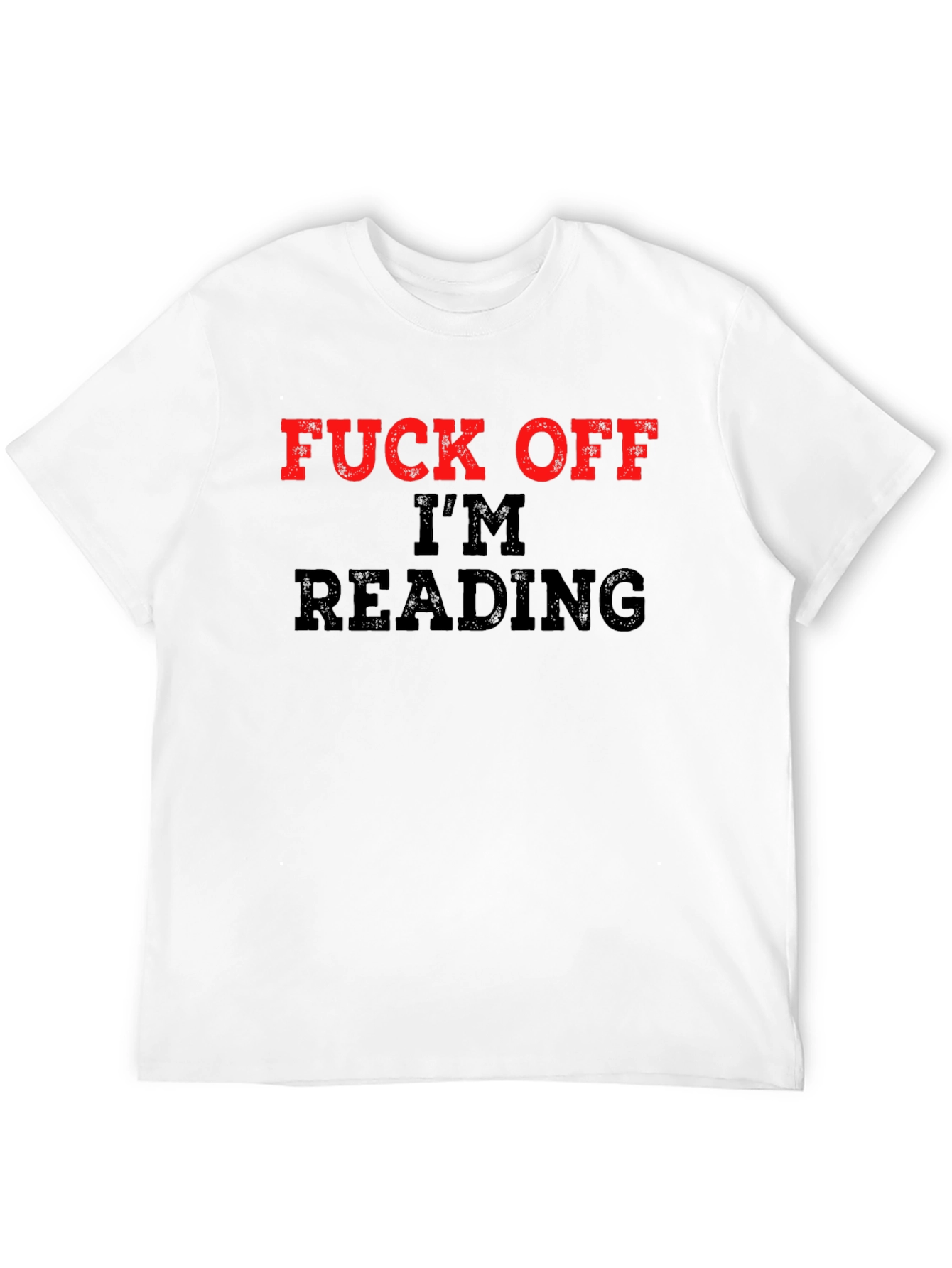 Black Funny 'F**k Off I'm Reading' Black T-Shirt view 12