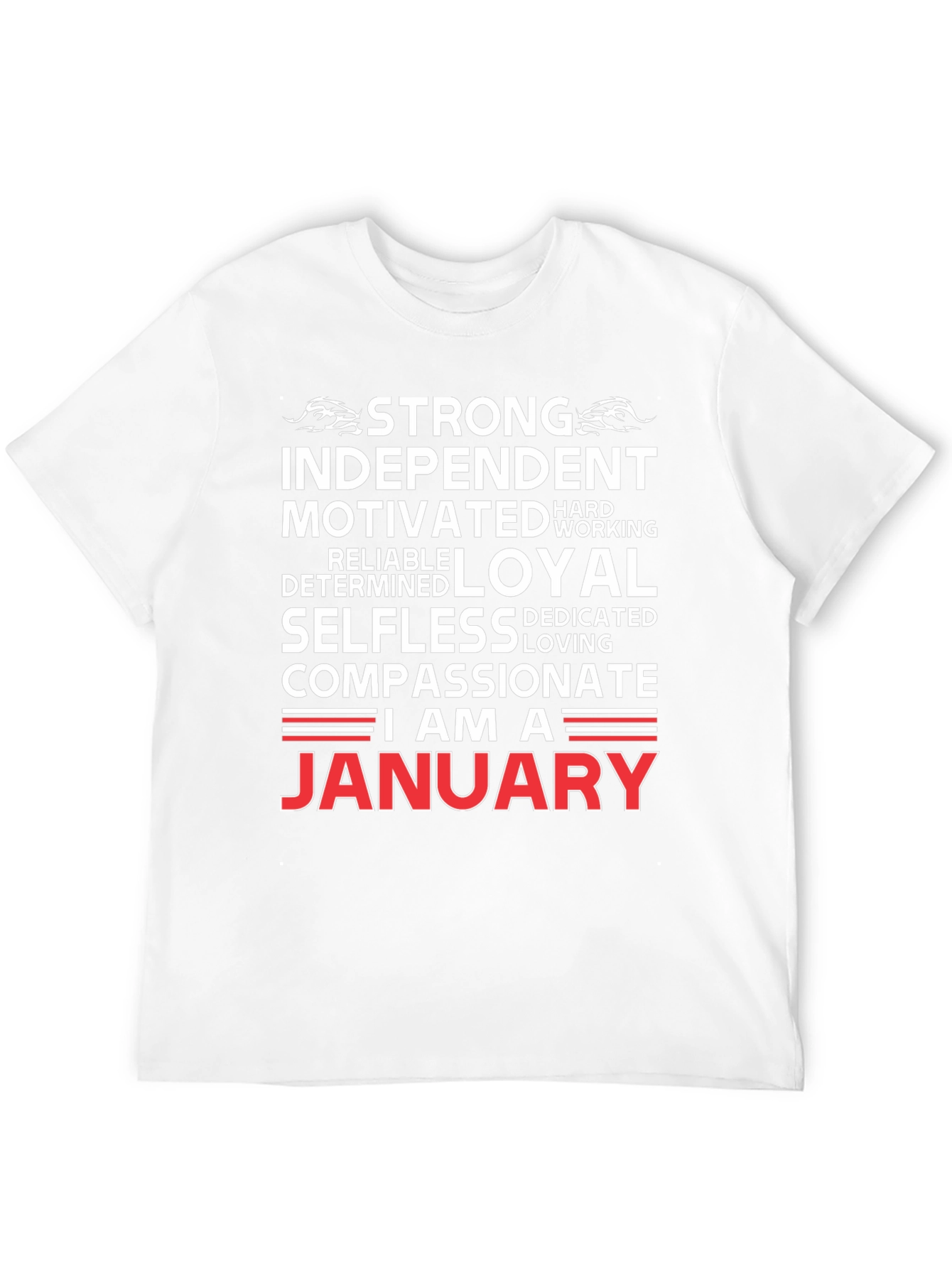 Black January Birthday T-Shirt - Strong, Loyal, Compassionate view 12