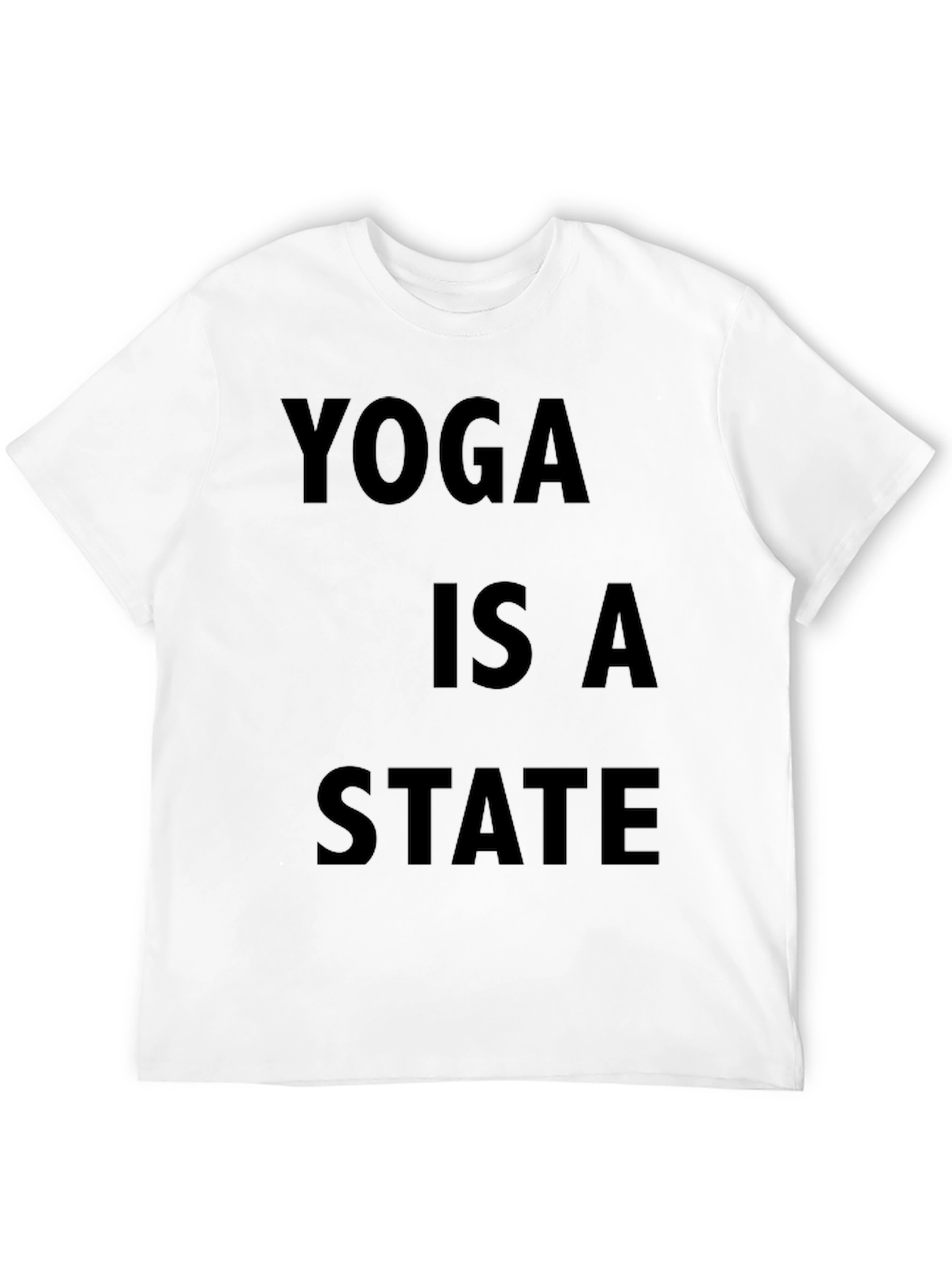 Black Yoga State Tee - Relaxed Fit Cotton T-Shirt view 12