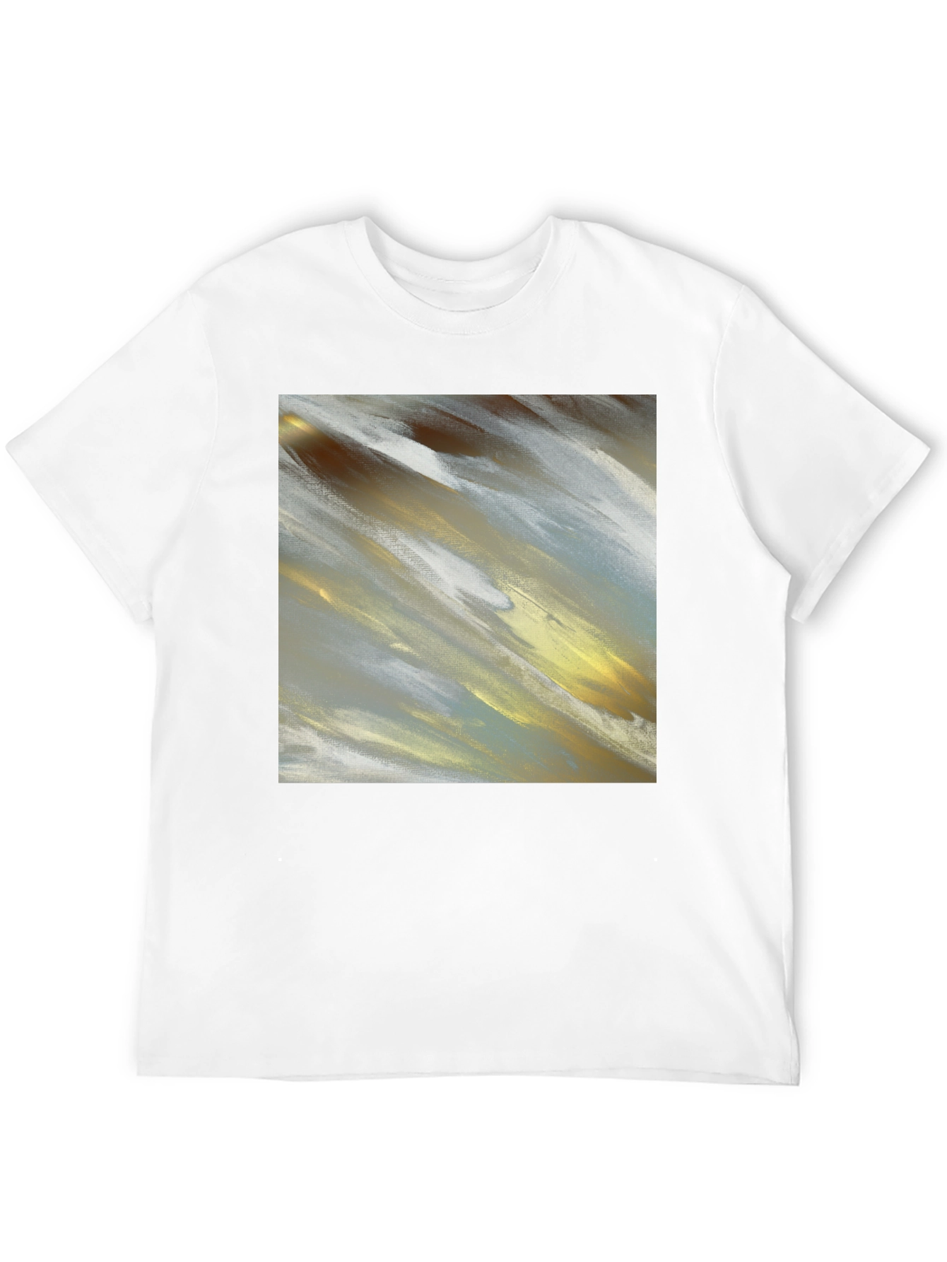 Black Abstract Art T-Shirt - Modern Brushstroke Design view 12