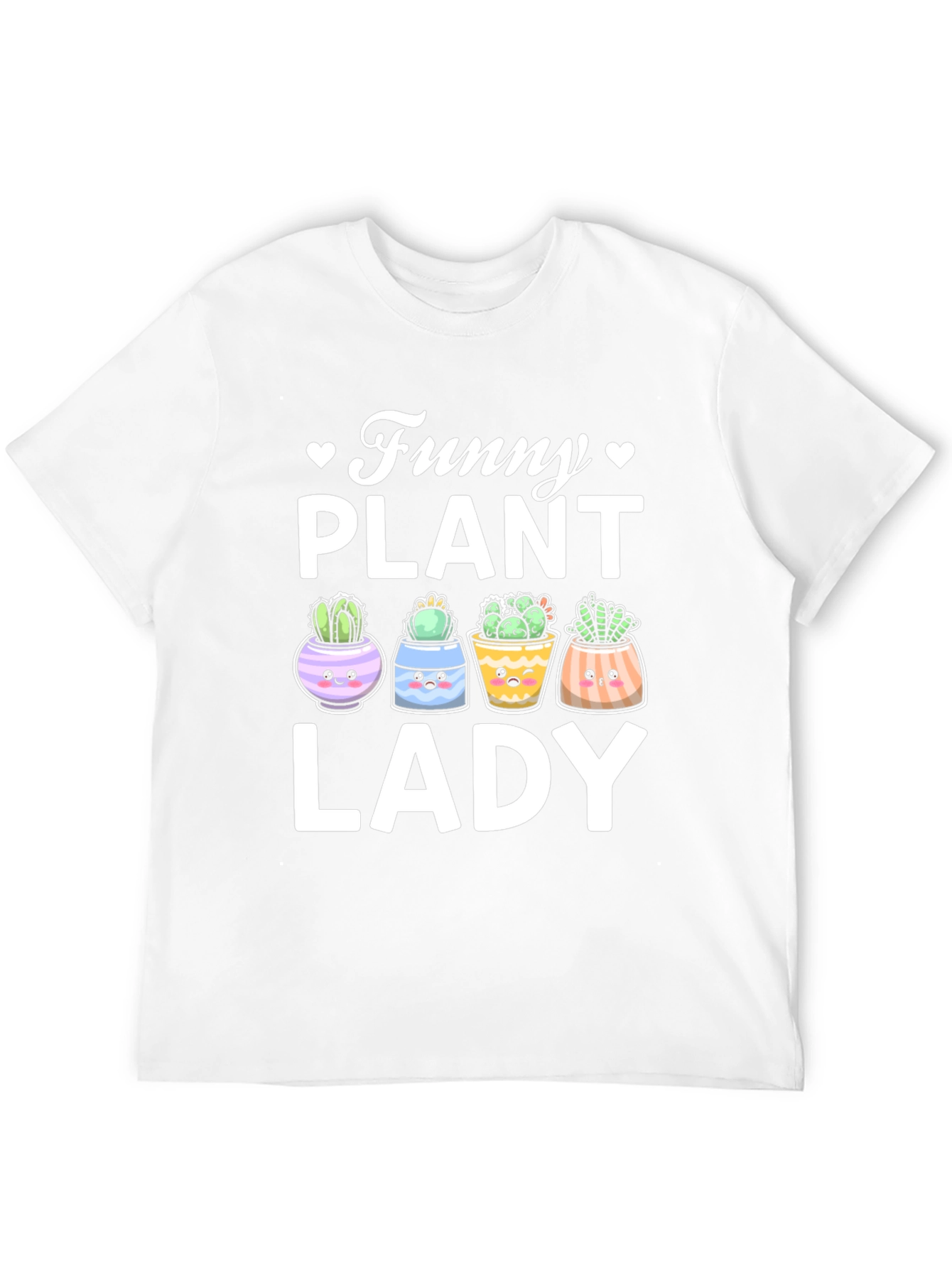 Black Funny Plant Lady T-Shirt - Cute Cactus Graphic Tee view 12