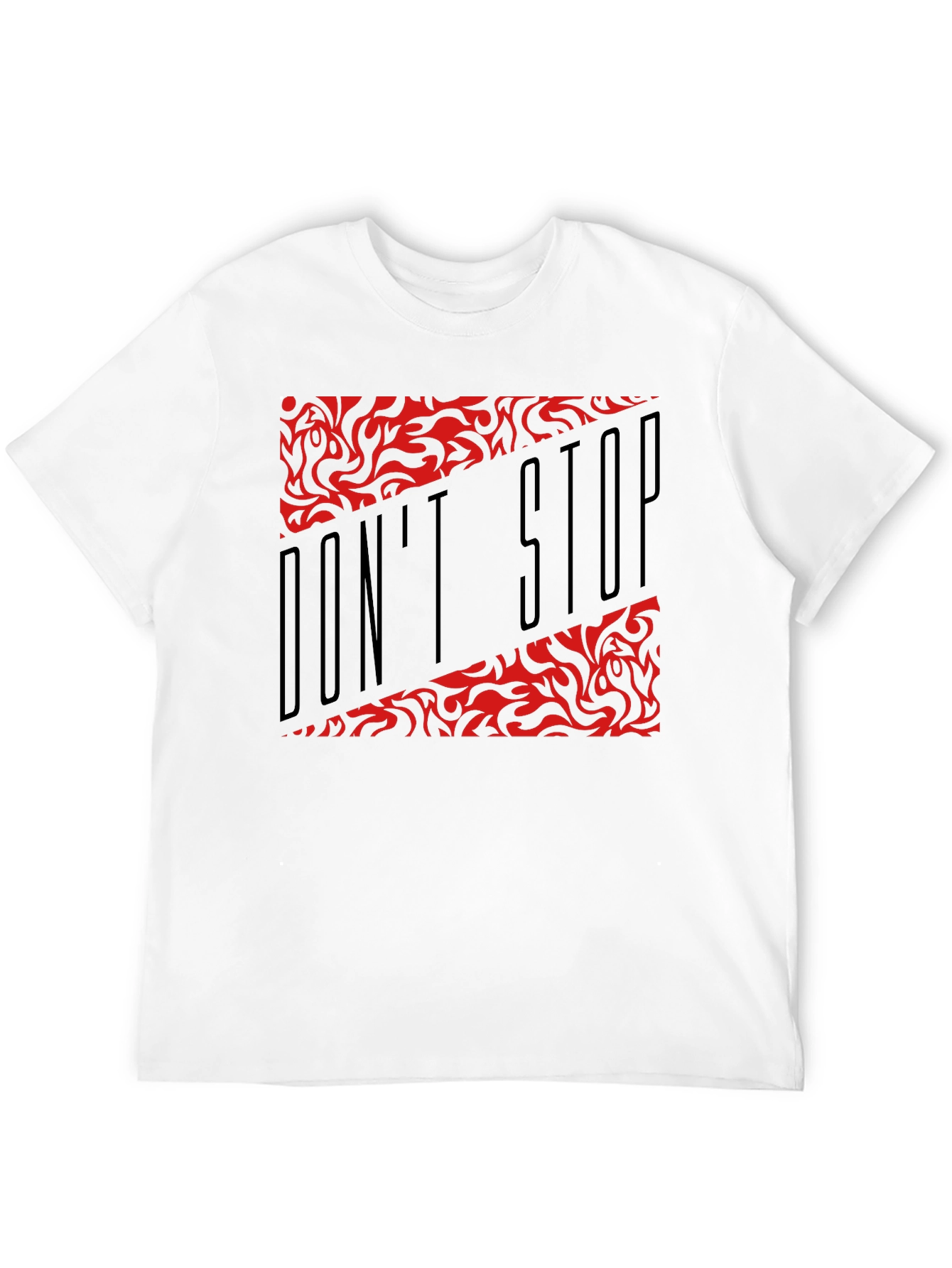 Black Don't Stop Graphic Black T-Shirt view 12
