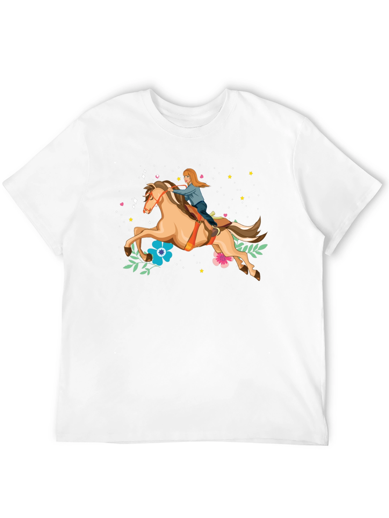 Horse Riding Graphic Tee - Black Unisex T-Shirt - 12
