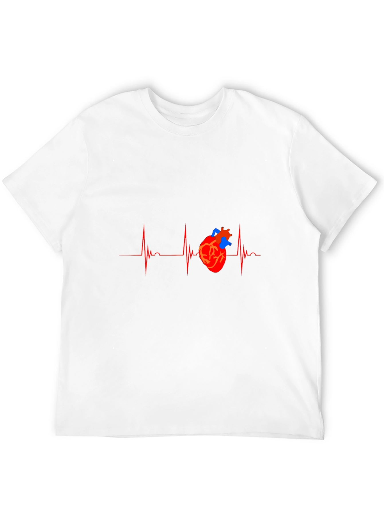 Black Heartbeat Heart Graphic Tee - Black view 12
