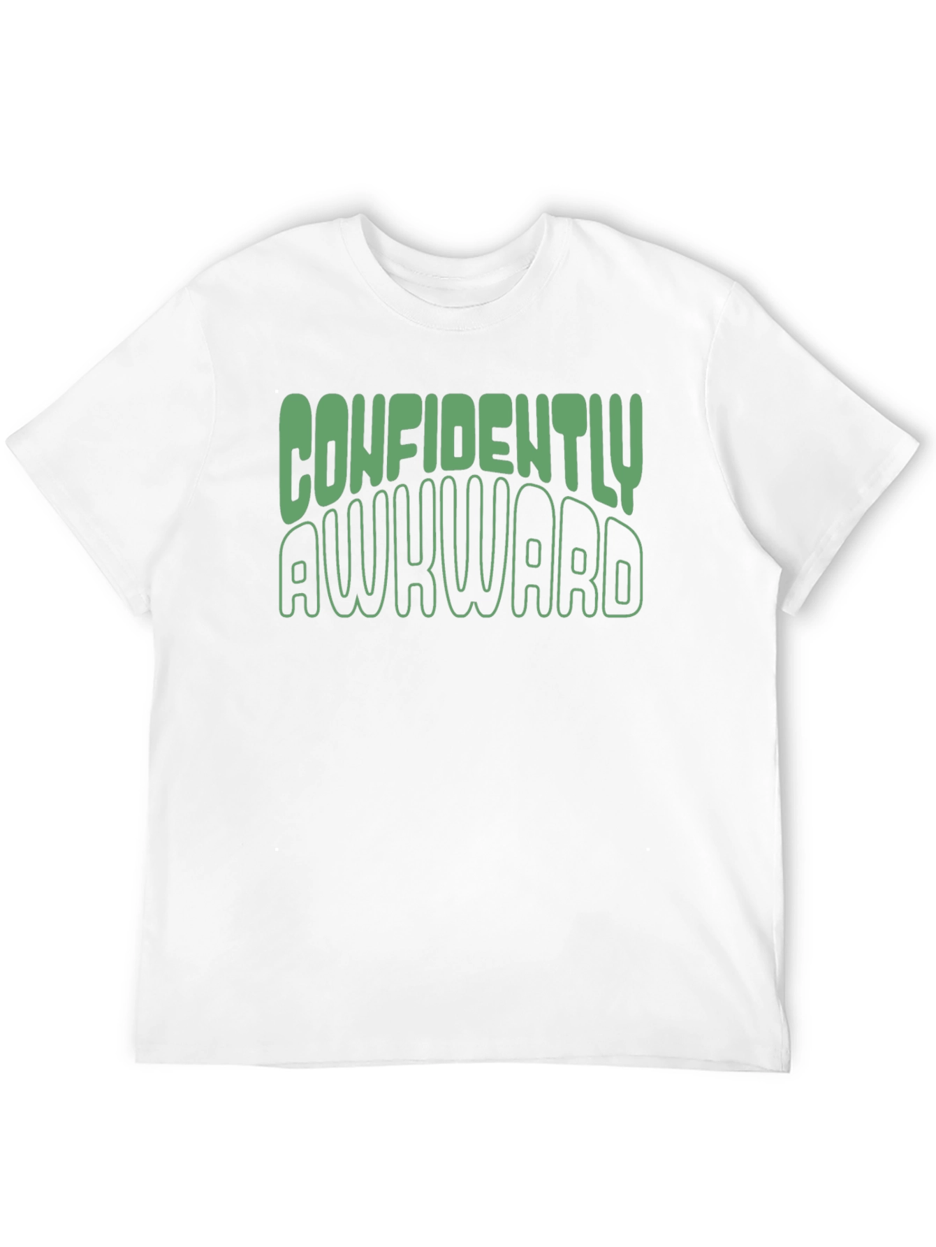Black Confidently Awkward Graphic Tee - Soft Cotton Blend view 12