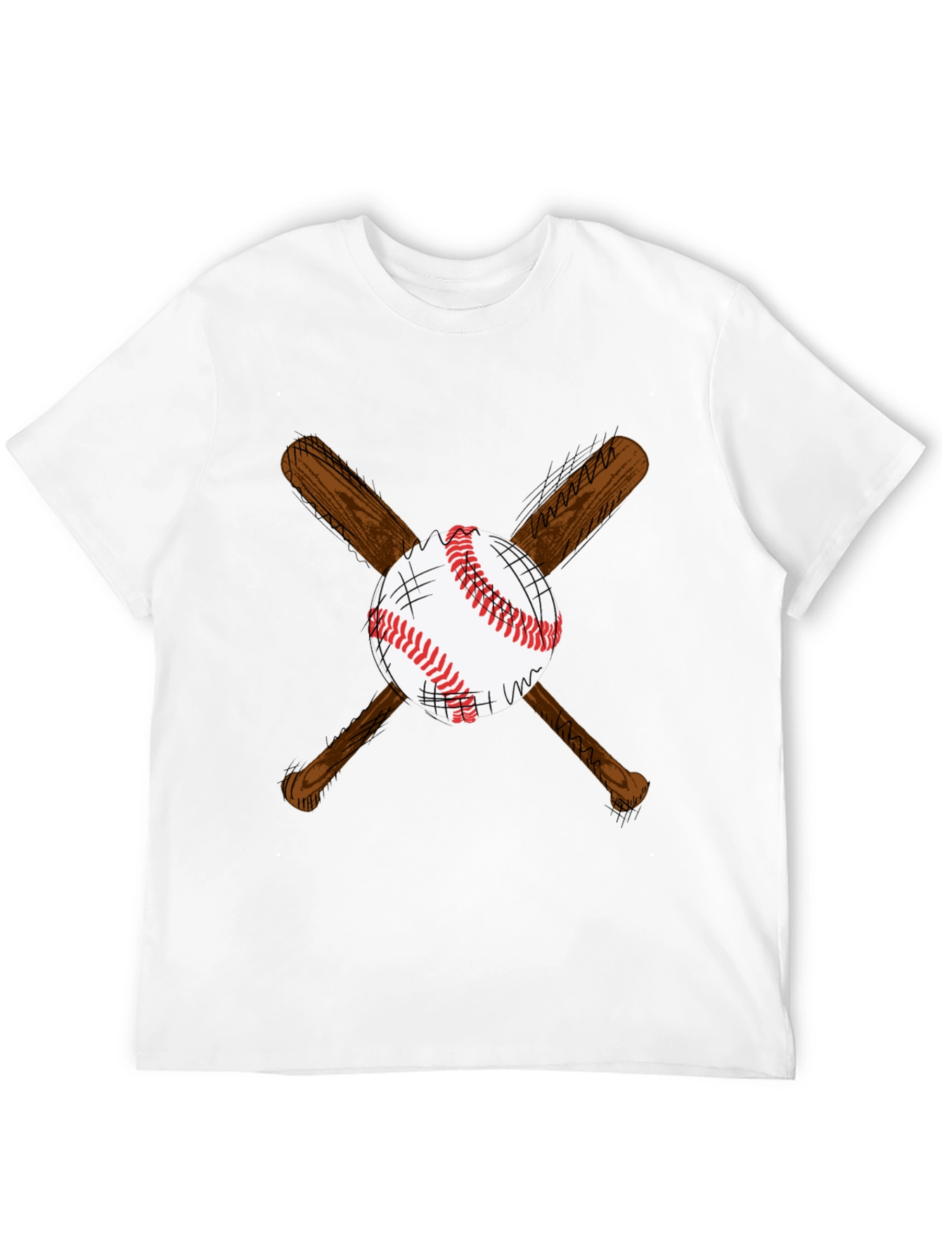 Black Baseball Bats and Ball Graphic T-Shirt view 12