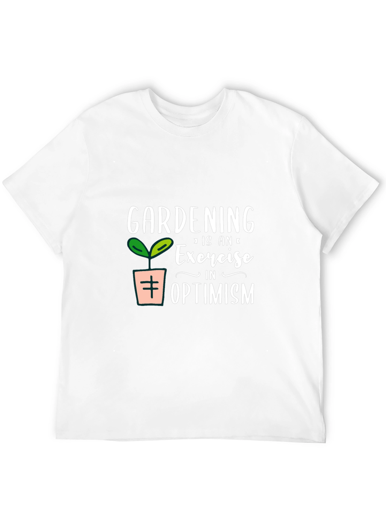 Gardening Optimism Graphic Tee - Black Cotton - 12