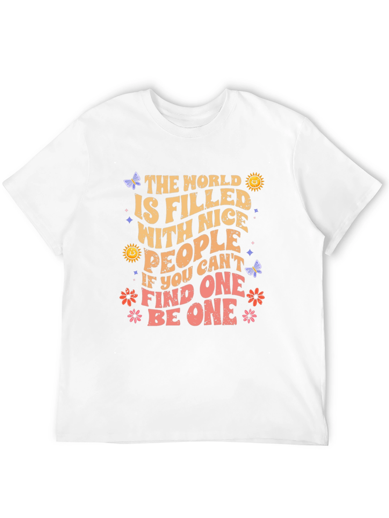 Black Nice People T-Shirt: World Filled with Nice People Graphic Tee view 12