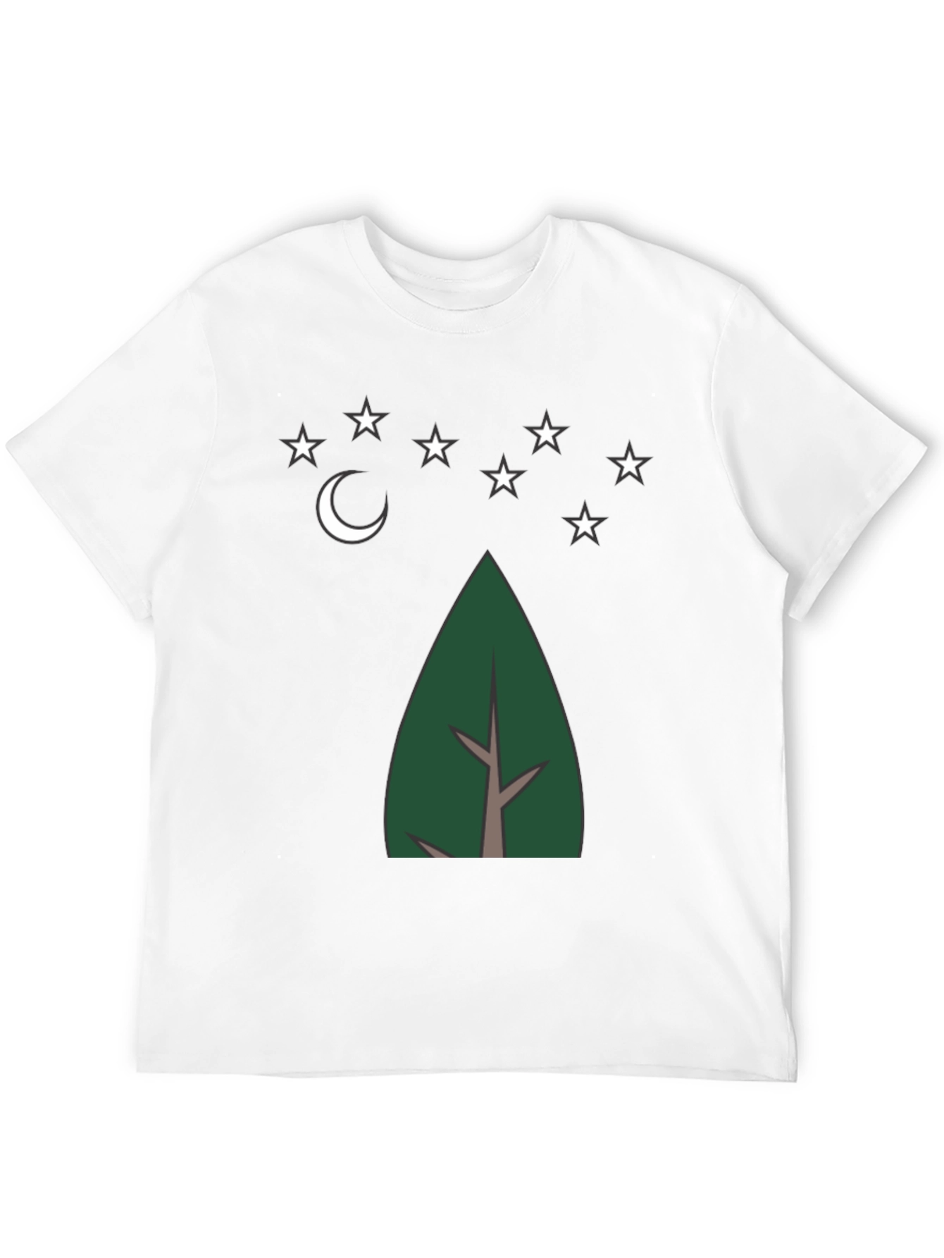 Black Nature's Night Tee - Tree, Moon, and Stars Design view 12