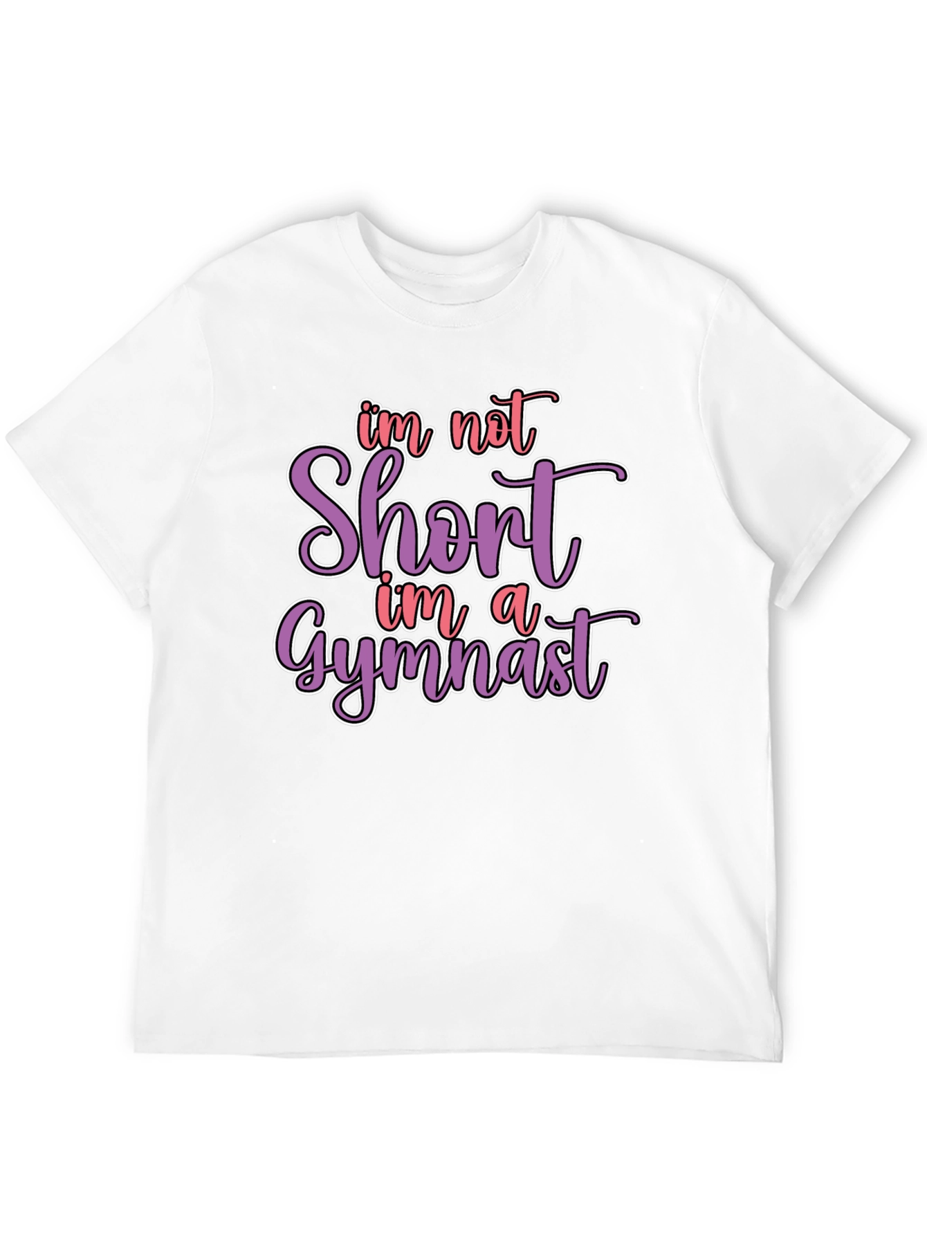 Black Gymnast T-Shirt - I'm Not Short view 12