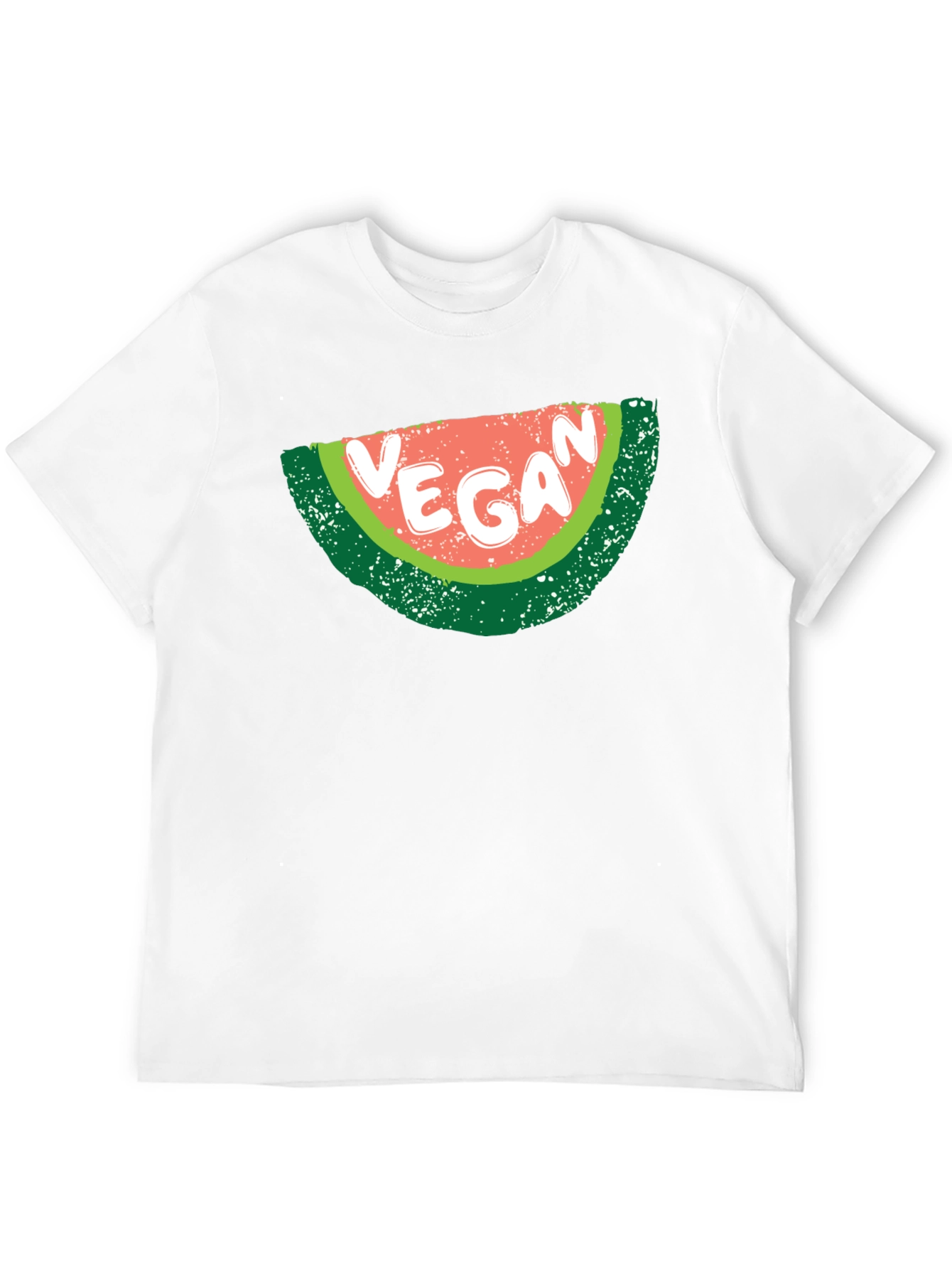 Black Vegan Watermelon Graphic T-Shirt - Unisex Black Tee view 12