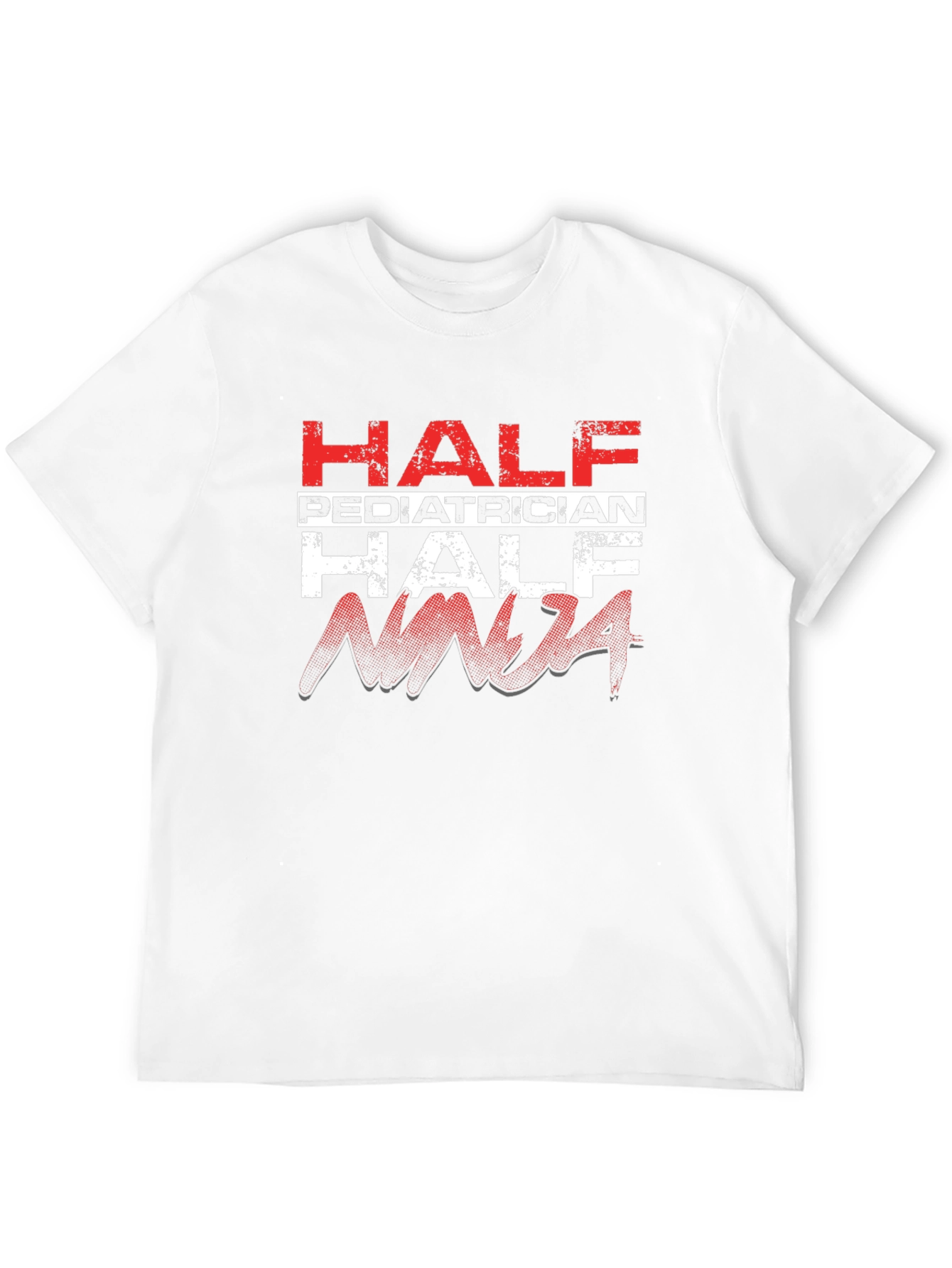 Black Half Pediatrician Half Ninja Graphic Tee view 12