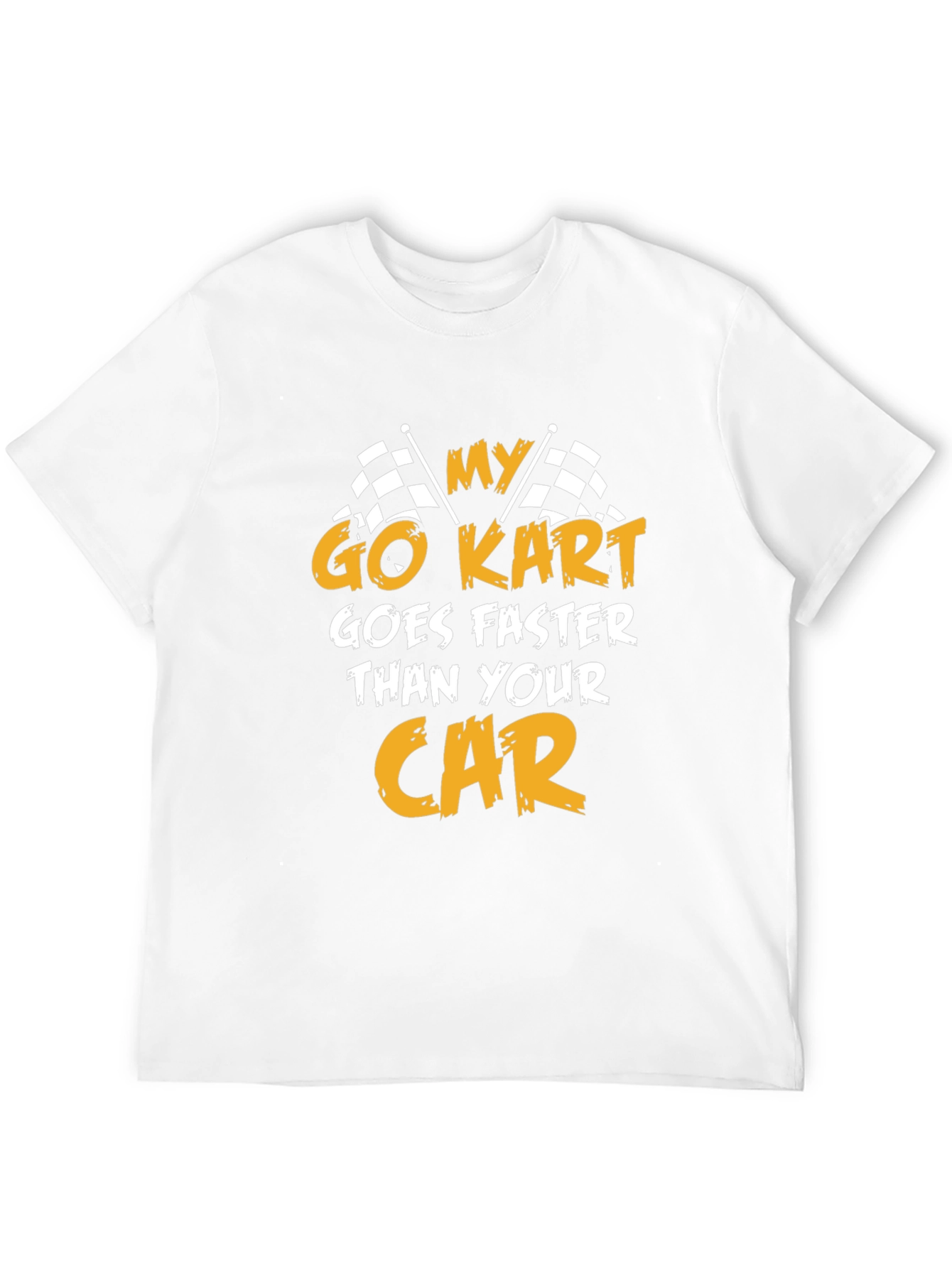 Black Go Kart Faster Than Your Car T-Shirt - Racing Tee view 12