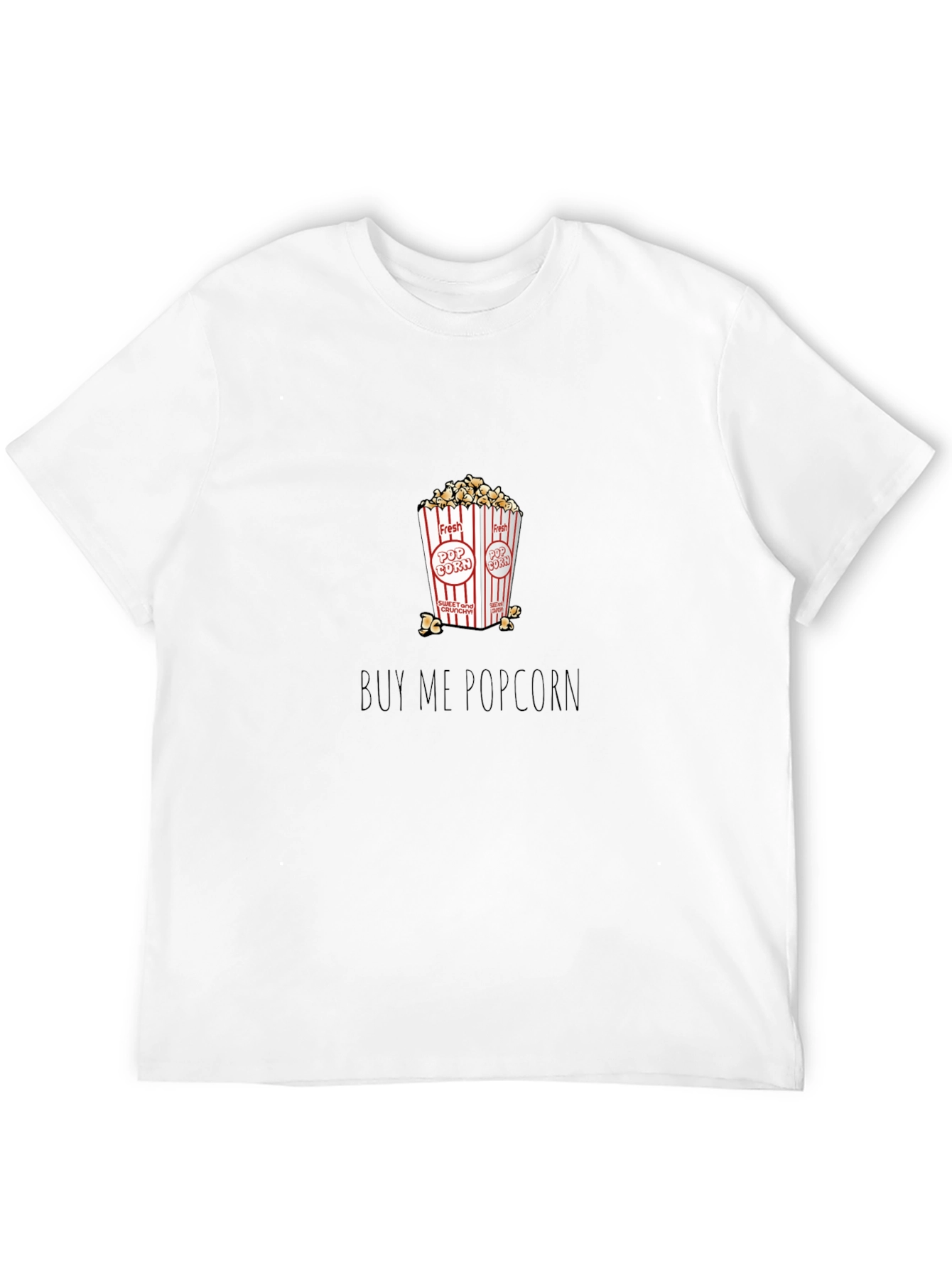 Black Buy Me Popcorn Graphic Tee - Casual Comfort view 12