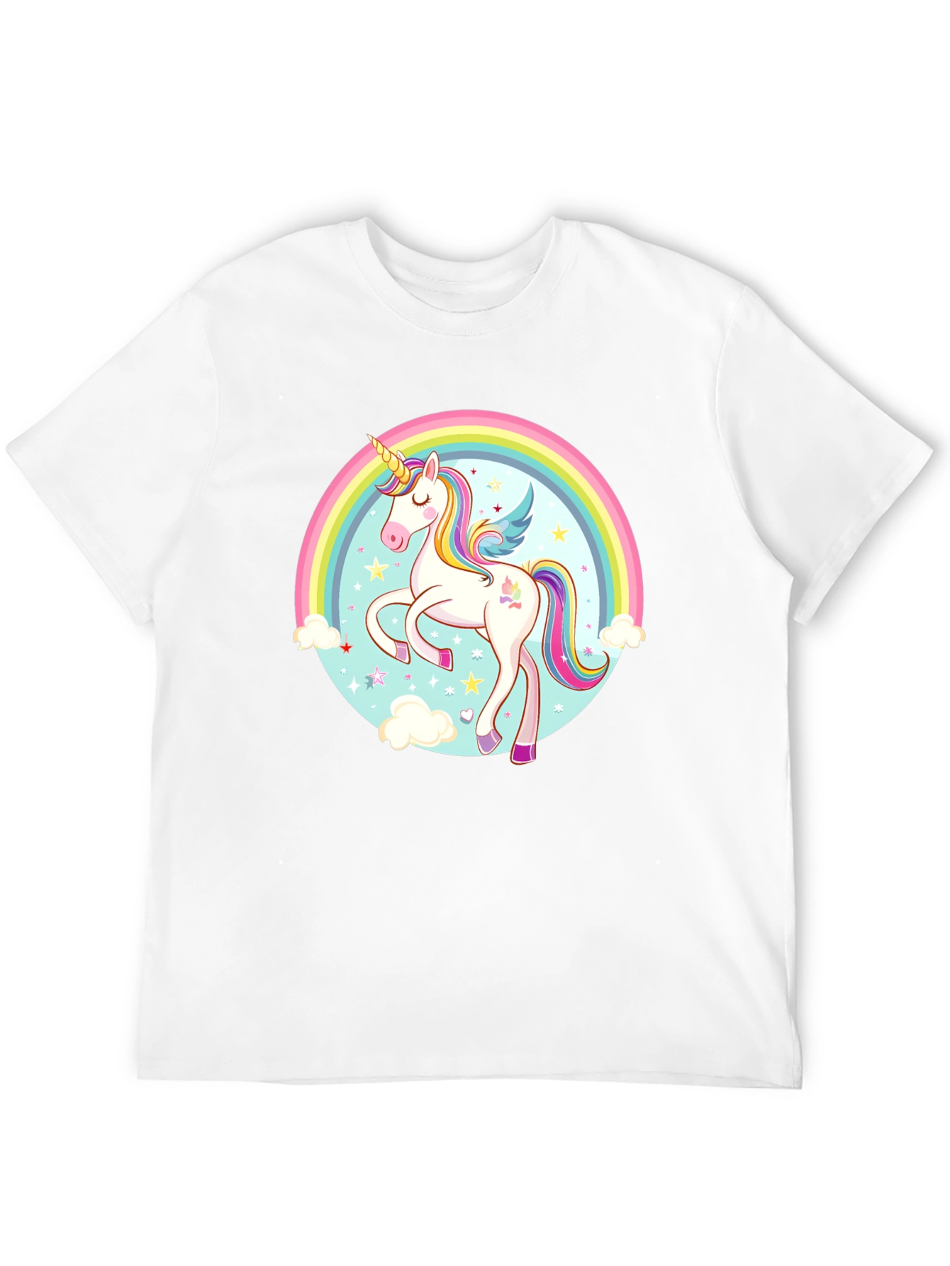 Black Unicorn Rainbow Graphic Tee view 12