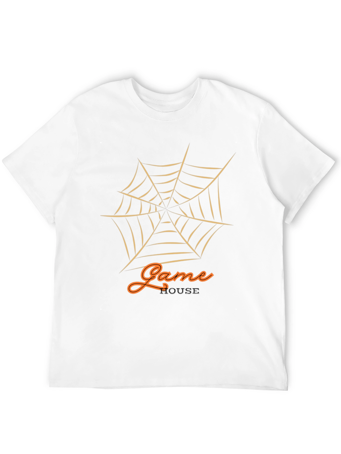 Black Game House Halloween Spider Web Graphic T-Shirt view 12