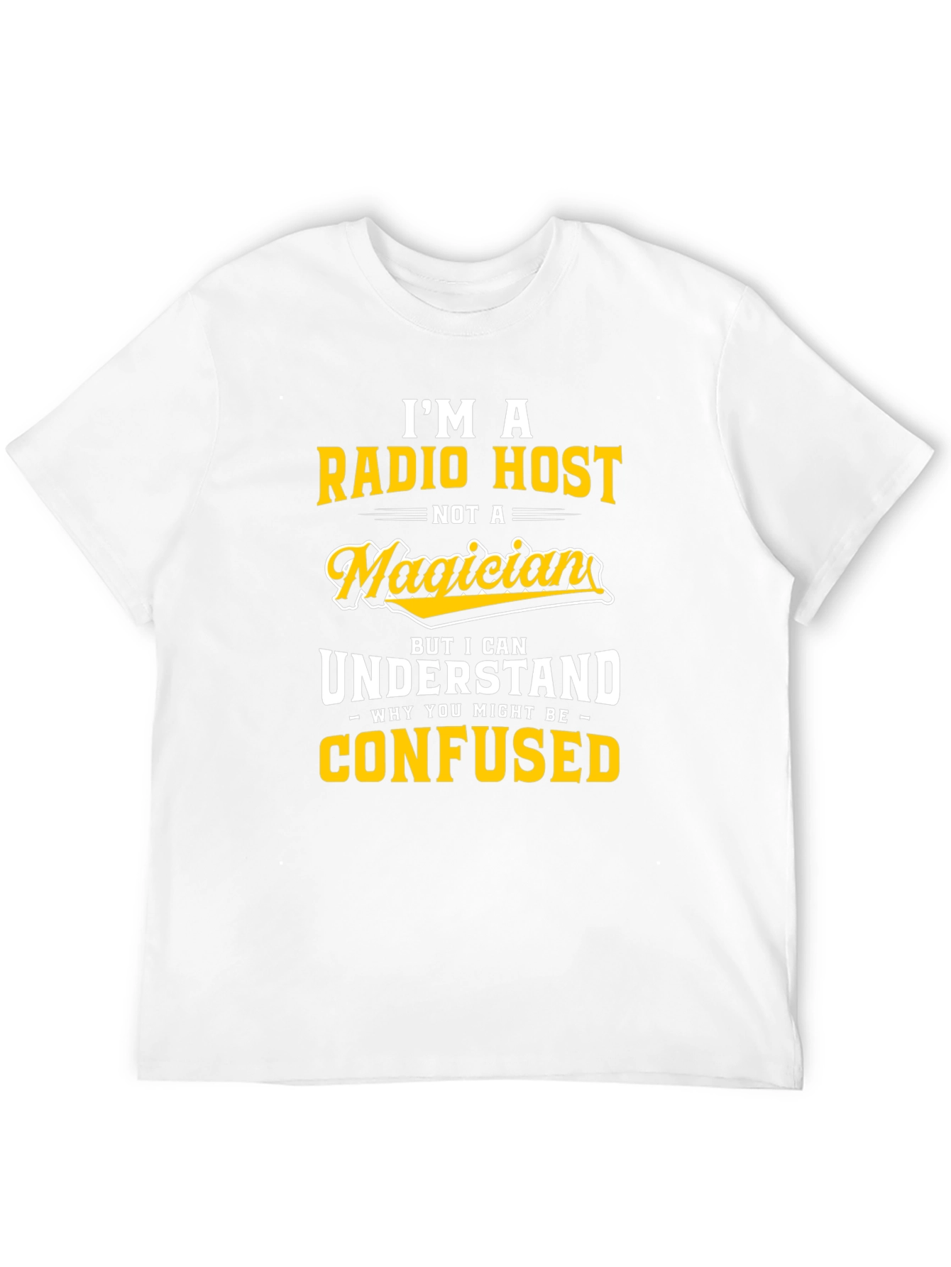 Black Radio Host T-Shirt - Magician Funny Tee view 12