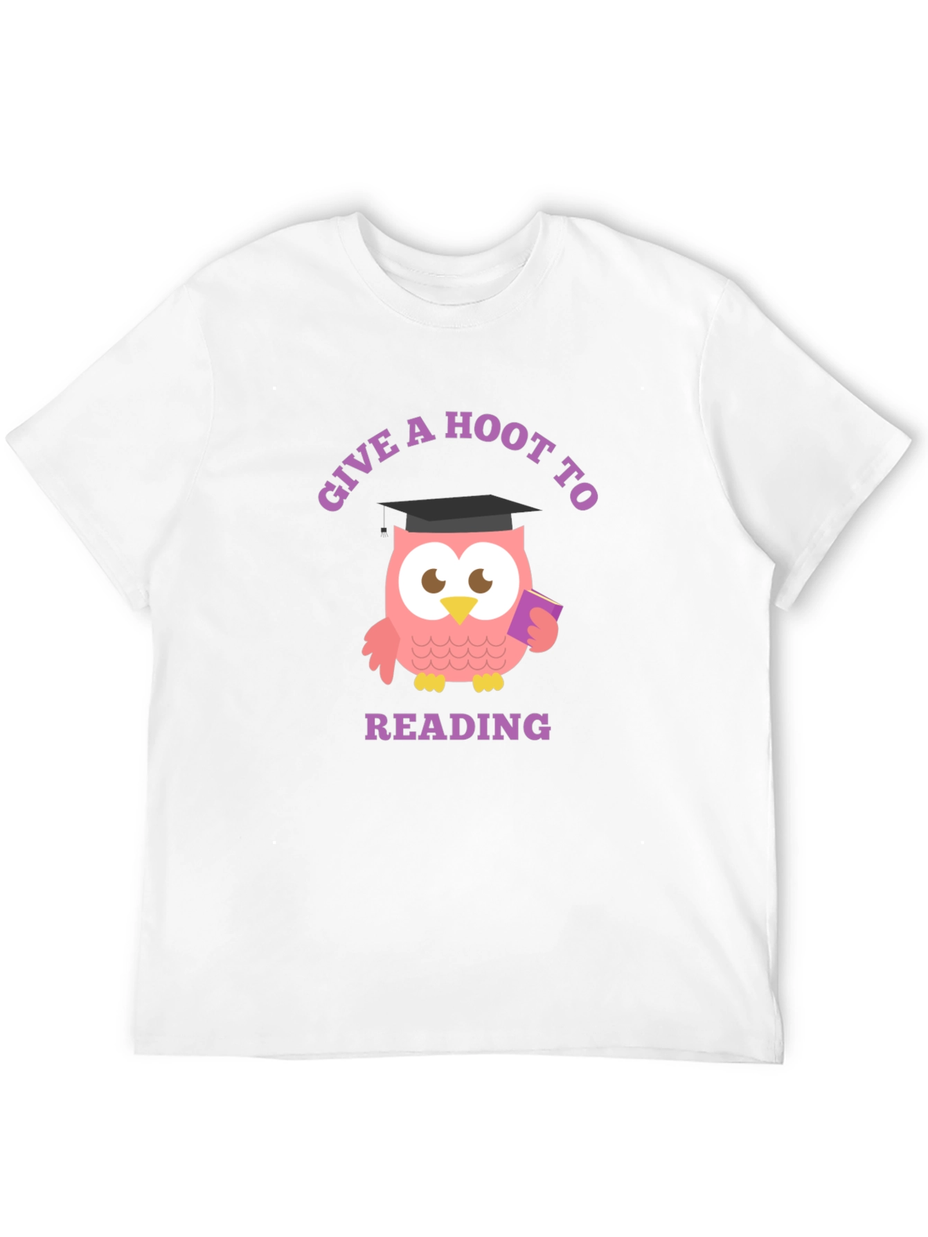 Give a Hoot to Reading Black T-Shirt - 12
