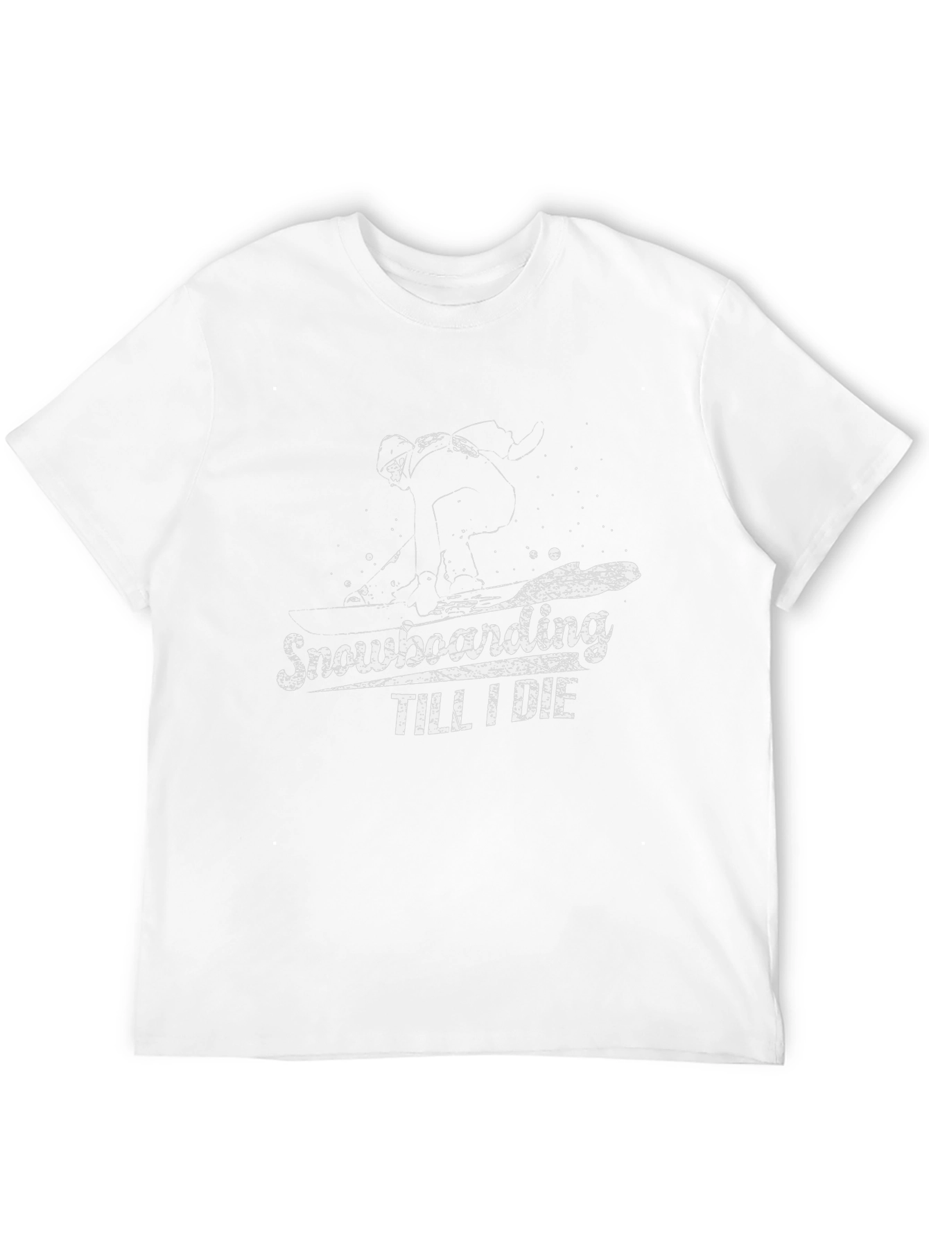 Black Snowboarding Till I Die T-Shirt - Graphic Tee view 12
