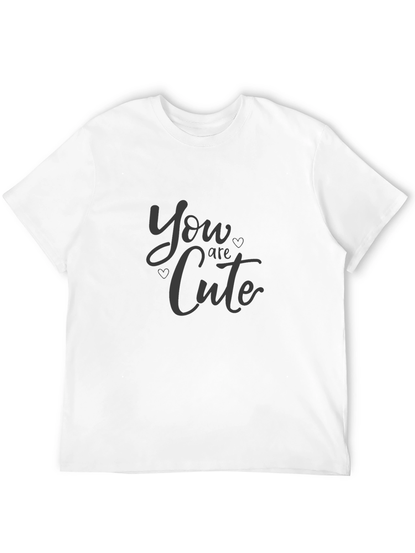 Black You Are Cute Graphic Tee - Soft Cotton Blend Shirt view 12