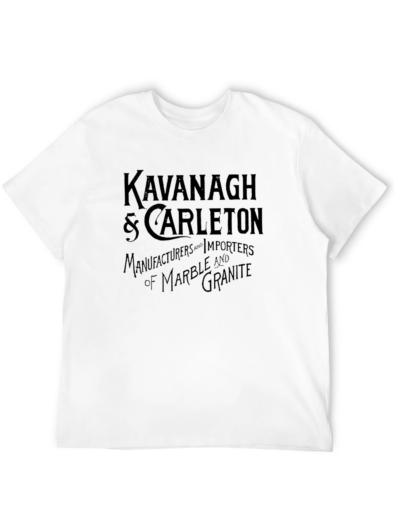 Black Kavanagh & Carleton T-Shirt - Marble & Granite Vintage Style view 12