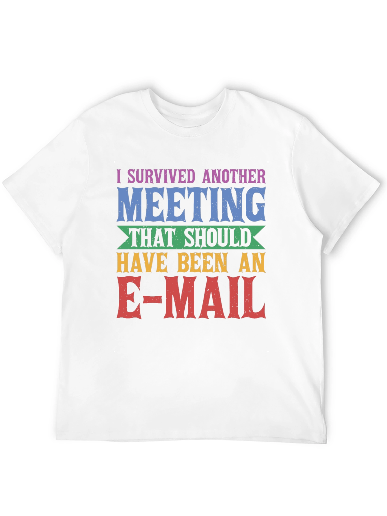 Black I Survived Another Meeting T-Shirt view 12