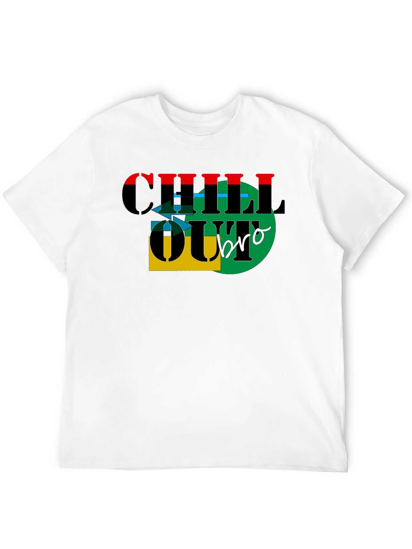 Black Chill Out Bro Graphic T-Shirt view 12
