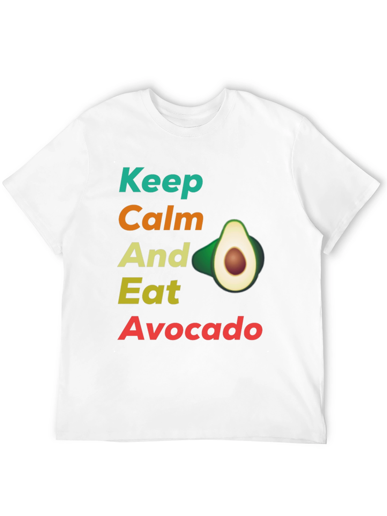 Black Keep Calm and Eat Avocado T-Shirt, Funny Avocado Lover Tee view 12