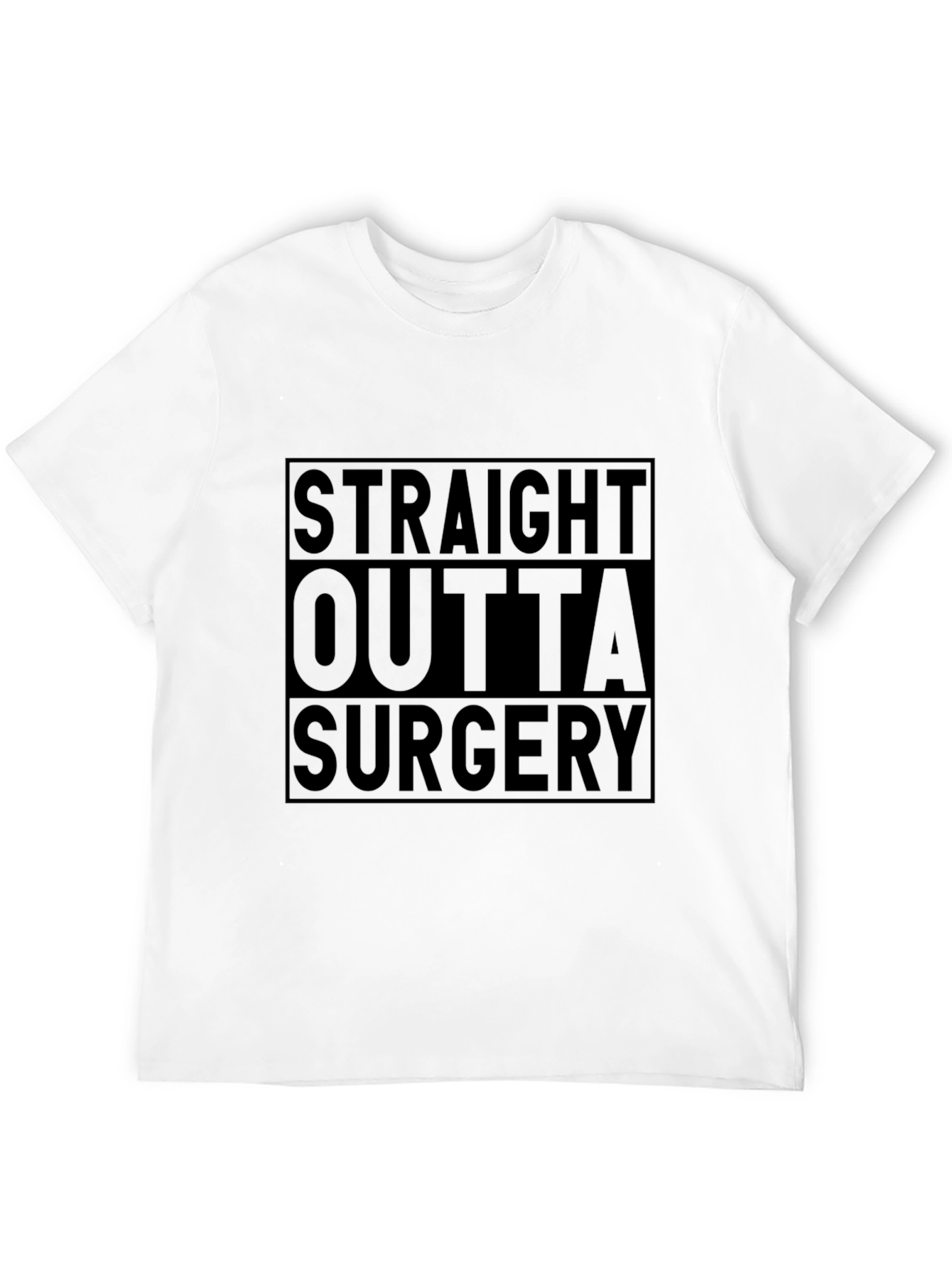 Black Straight Outta Surgery Funny T-Shirt view 12
